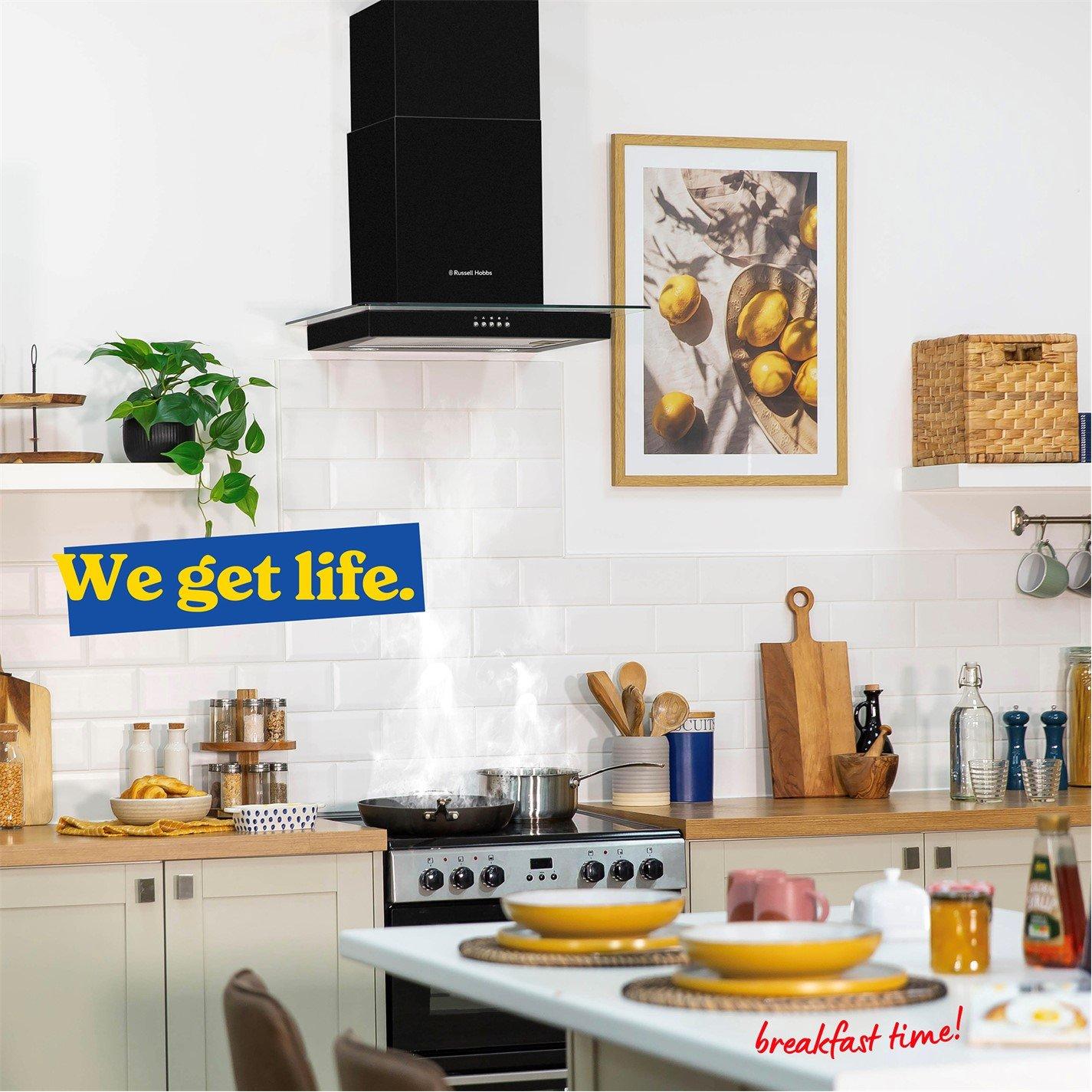 Black - Russell Hobbs - RHFGCH601B 60cm Cooker Hood - 7