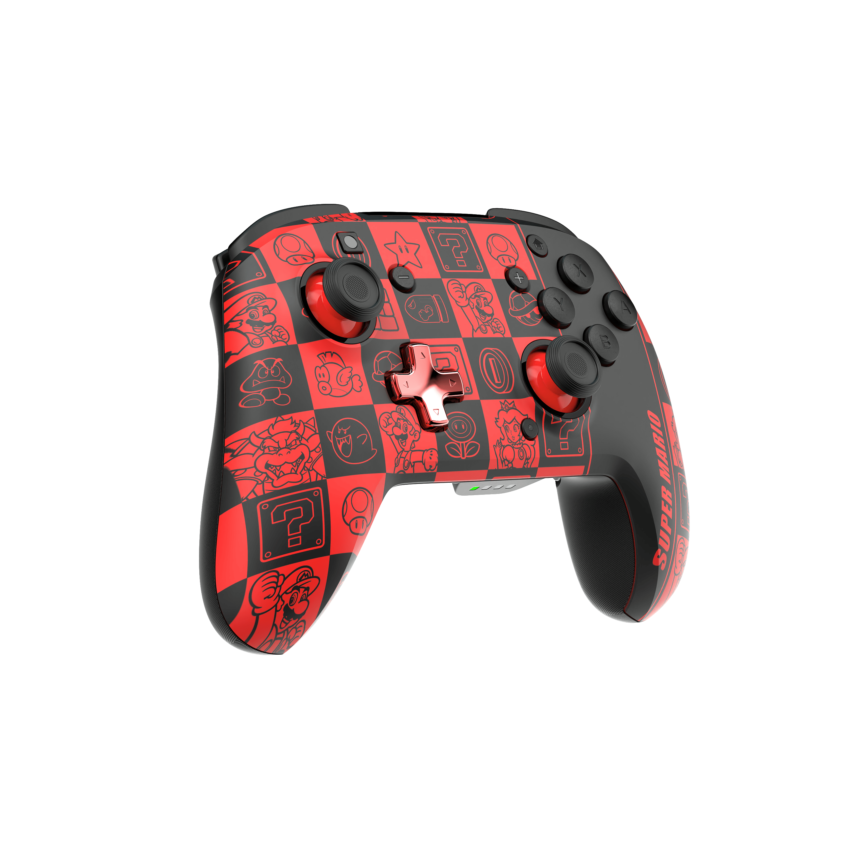 Red/Black Mario - PDP - REMATCH GLOW Wireless Switch Controller: Mario - 2