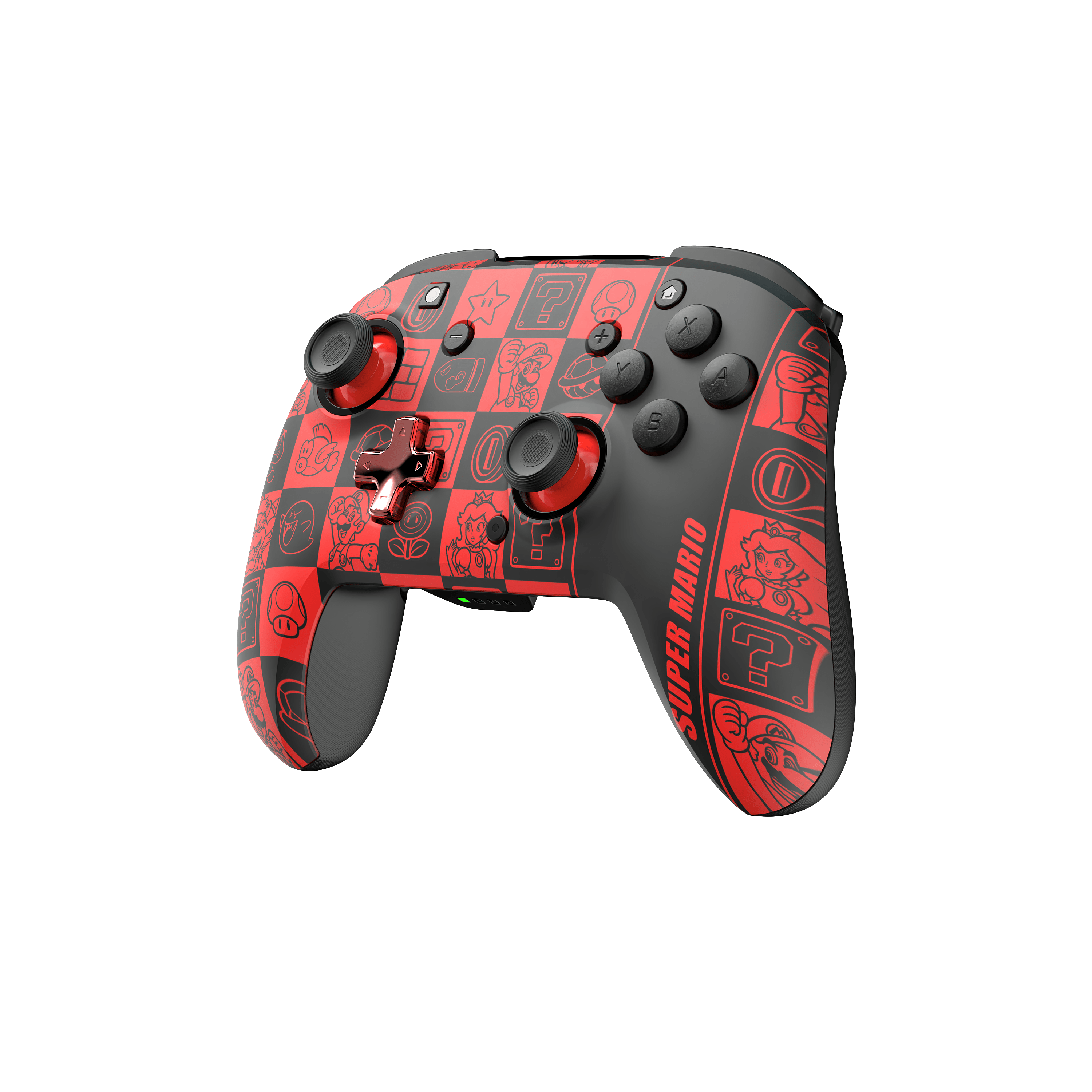 Red/Black Mario - PDP - REMATCH GLOW Wireless Switch Controller: Mario - 3