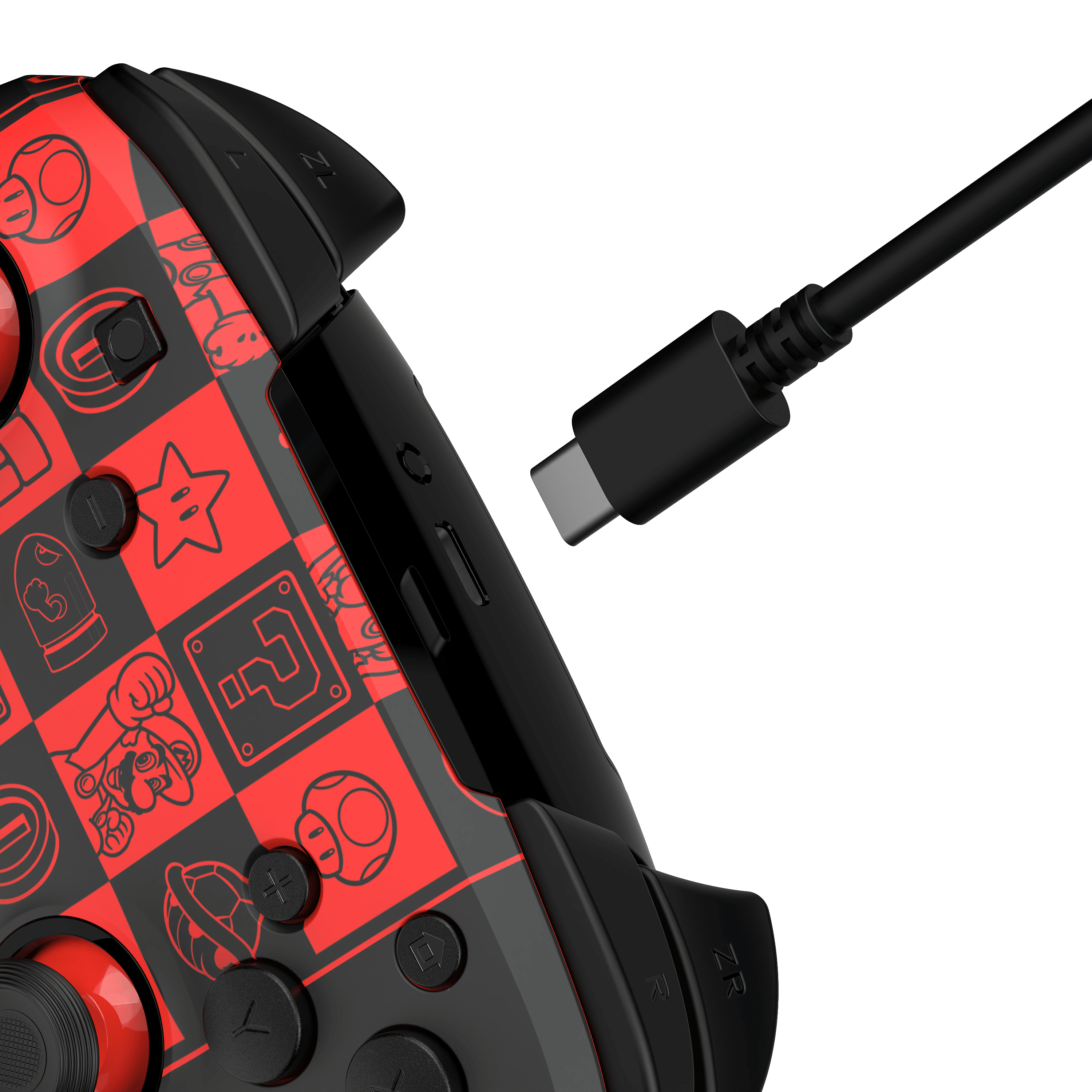 Red/Black Mario - PDP - REMATCH GLOW Wireless Switch Controller: Mario - 5