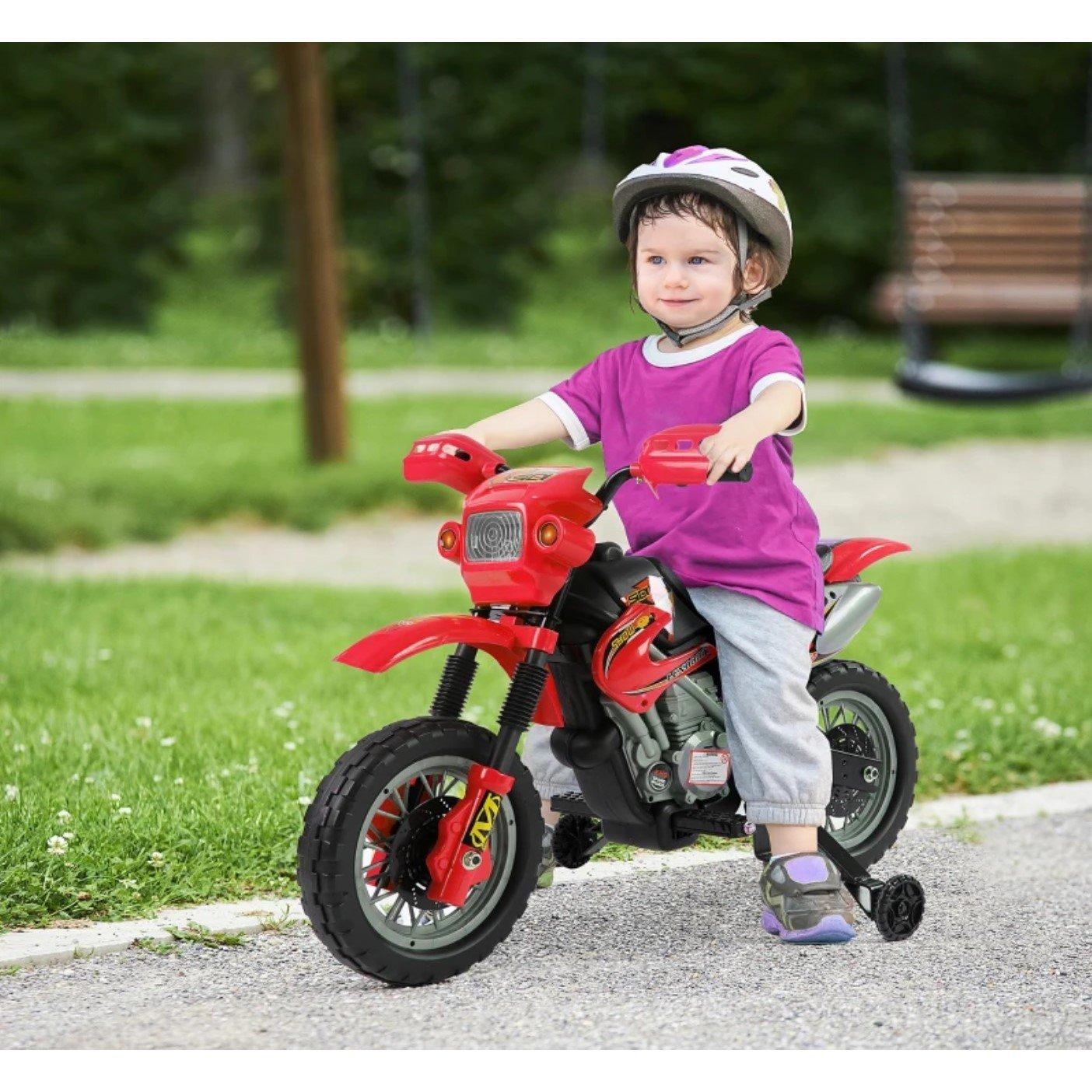 Red - HOMCOM - 6V Kids Child Electric Motorbike 3-6 Years - 2