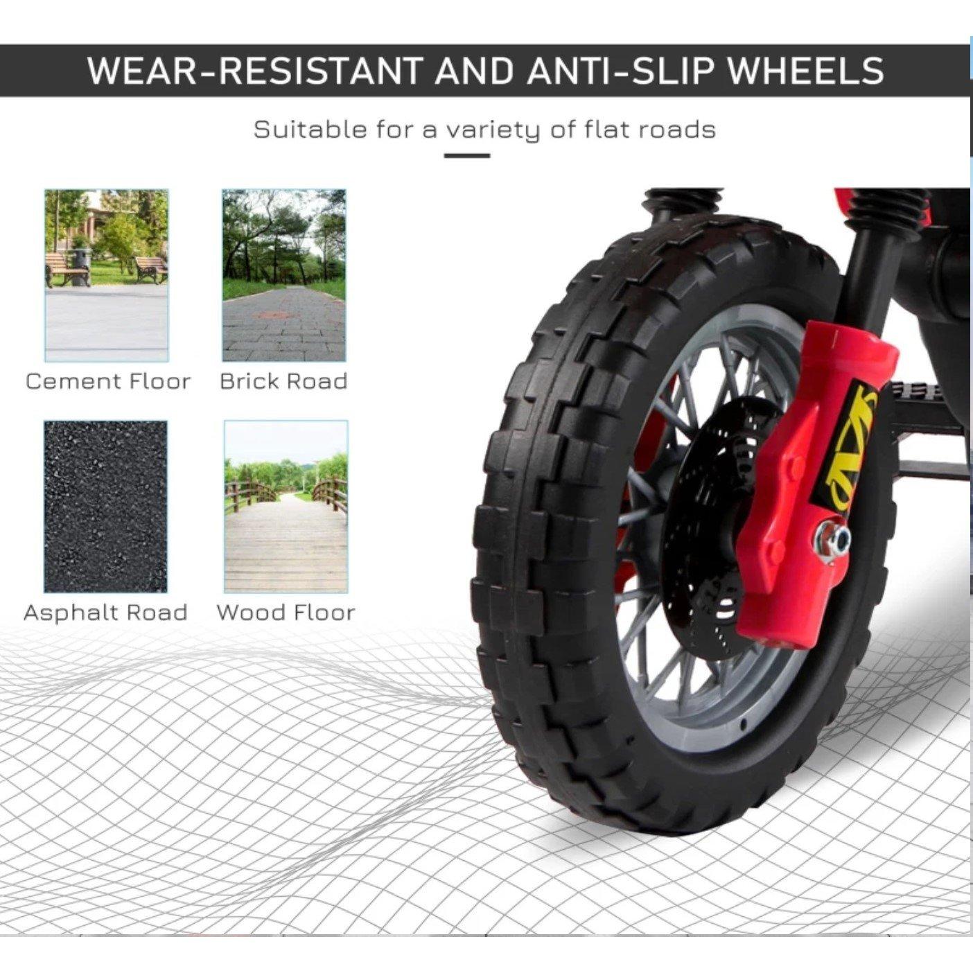 Red - HOMCOM - 6V Kids Child Electric Motorbike 3-6 Years - 6