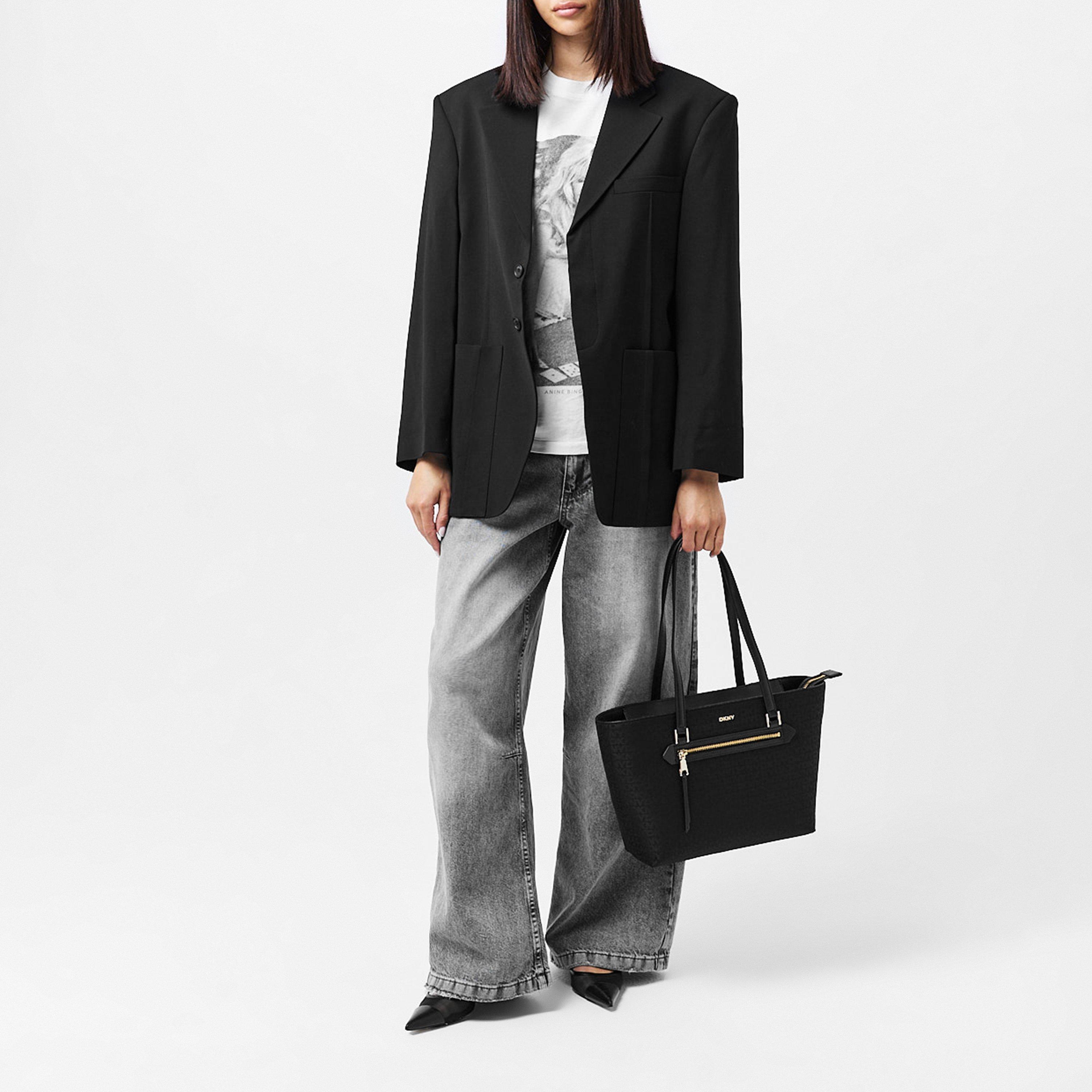 Negro azabache - DKNY - Women's Bryant Monogram Tote Bag - 7