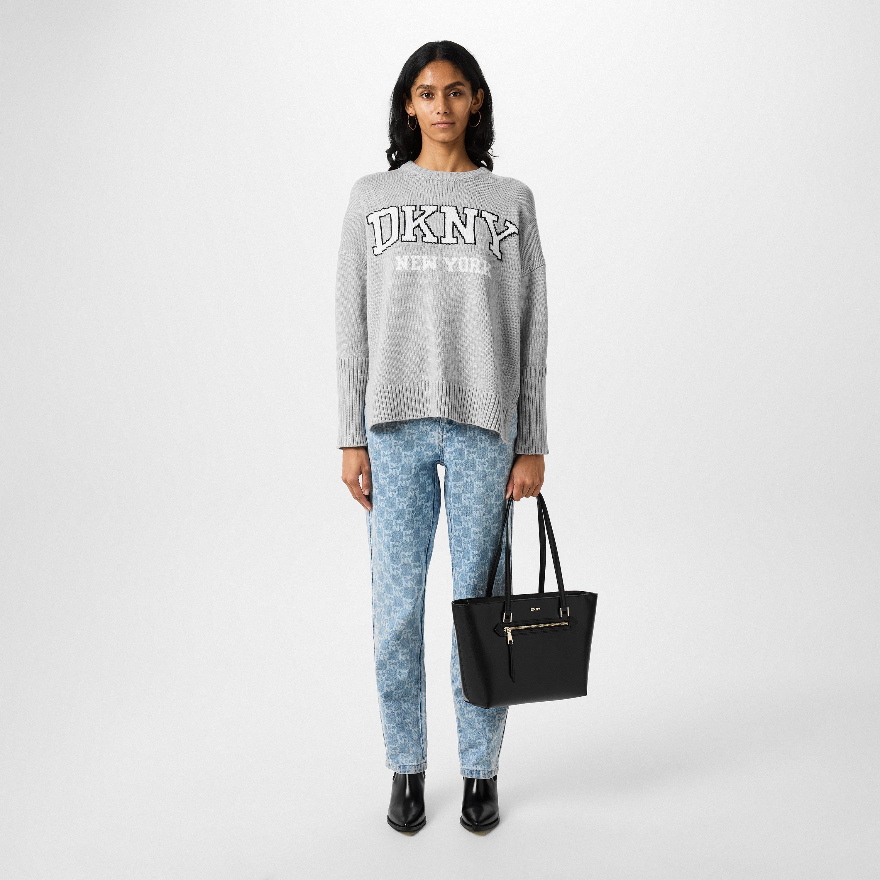 Black - DKNY - Women's Bryant Monogram Tote Bag - 8