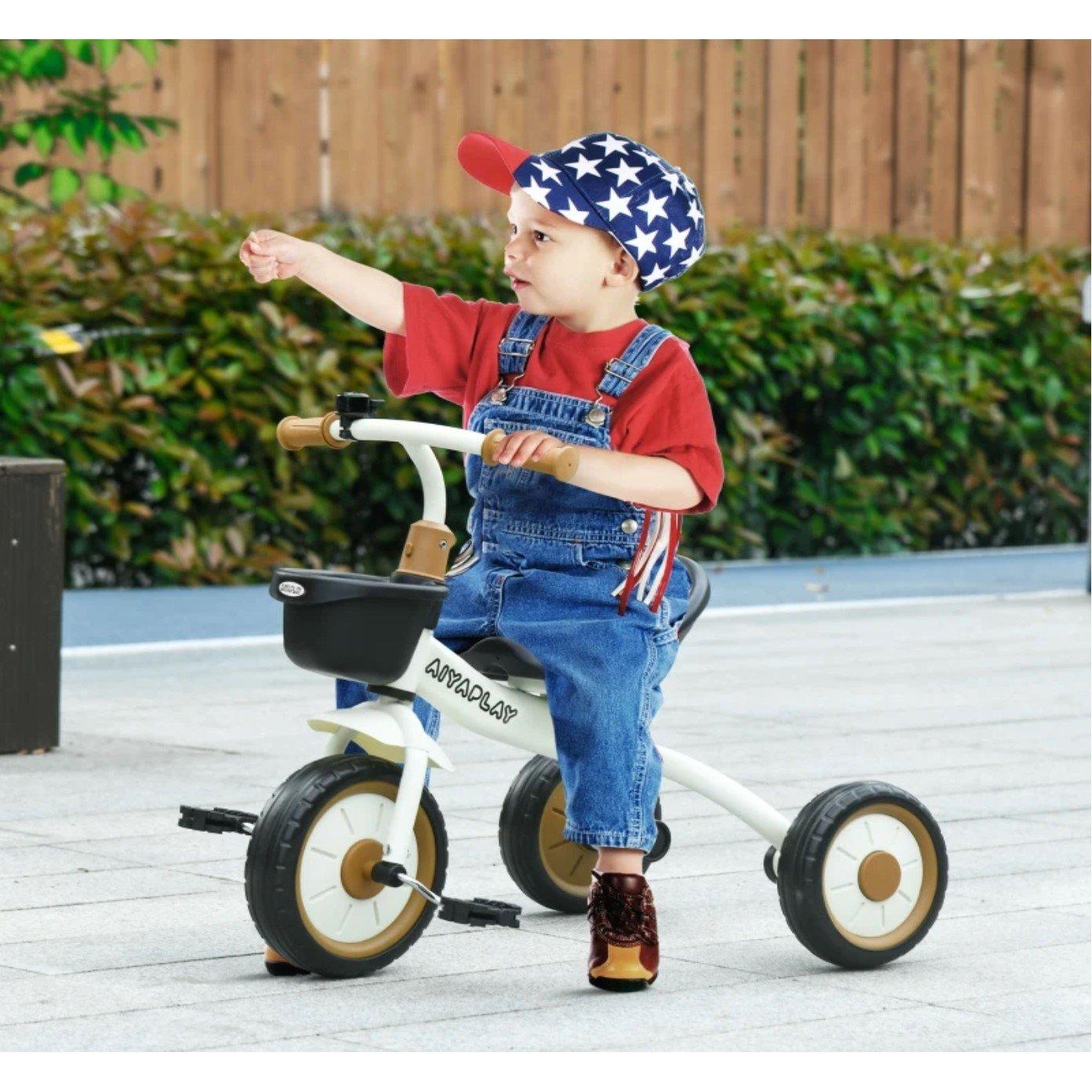 White - HOMCOM - AIYAPLAY Kids Trike with Adjustable Seat 2-5 Years - 2