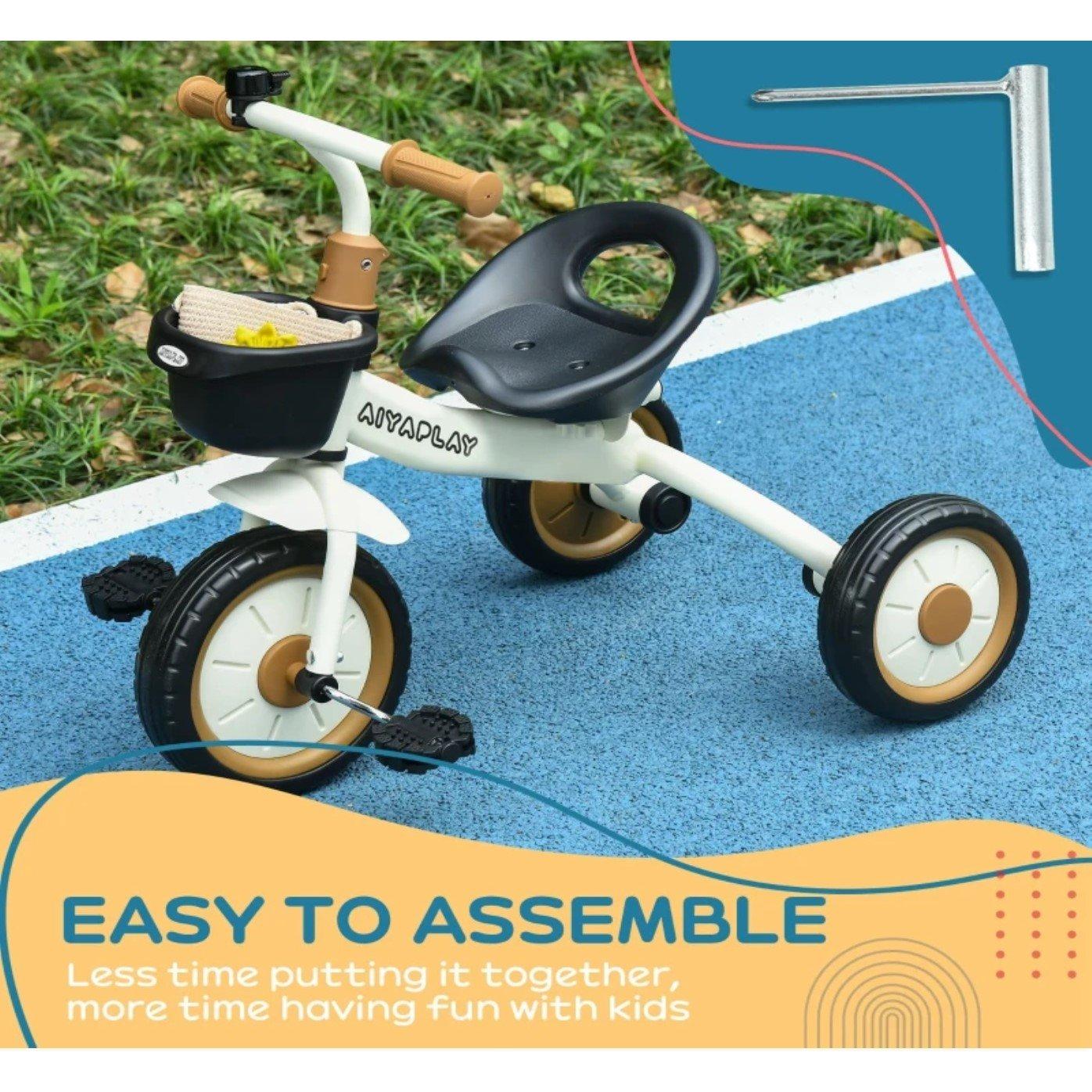 White - HOMCOM - AIYAPLAY Kids Trike with Adjustable Seat 2-5 Years - 7
