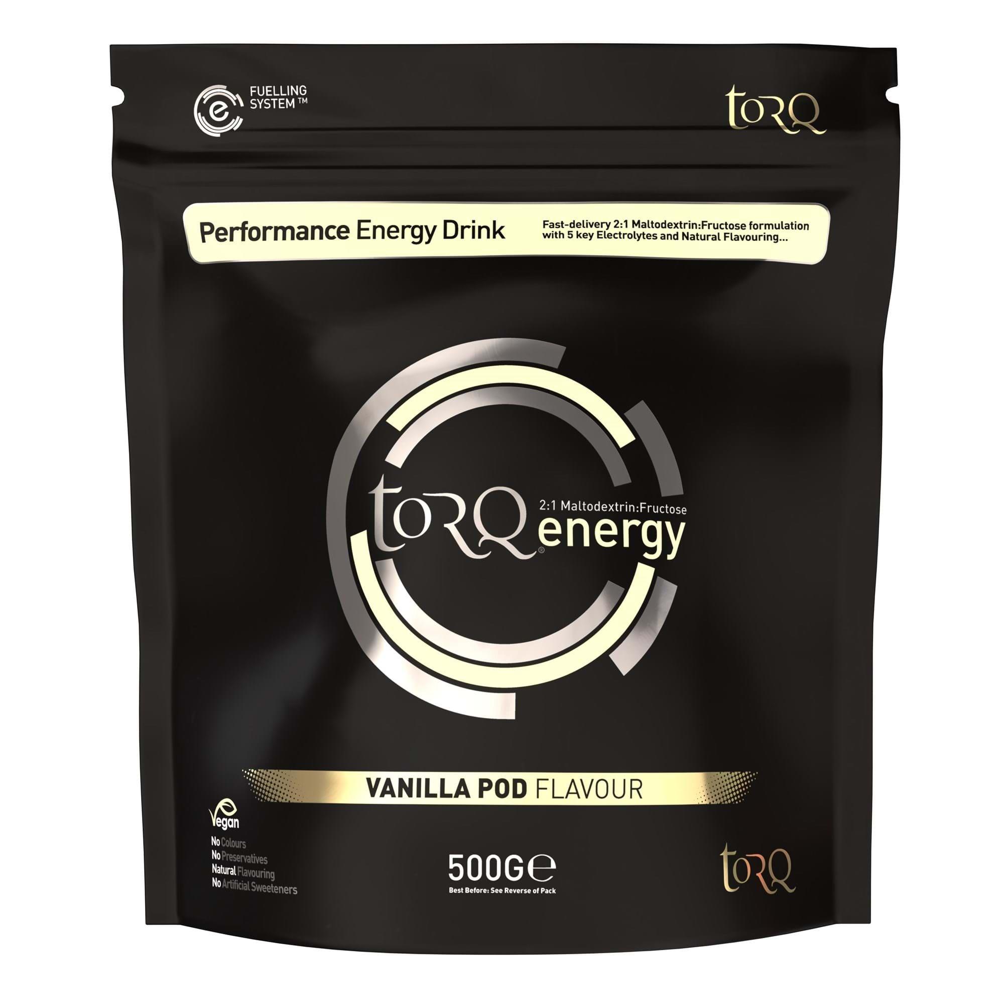 Torq  Natural Energy Drink - Vanilla Pod - 500g