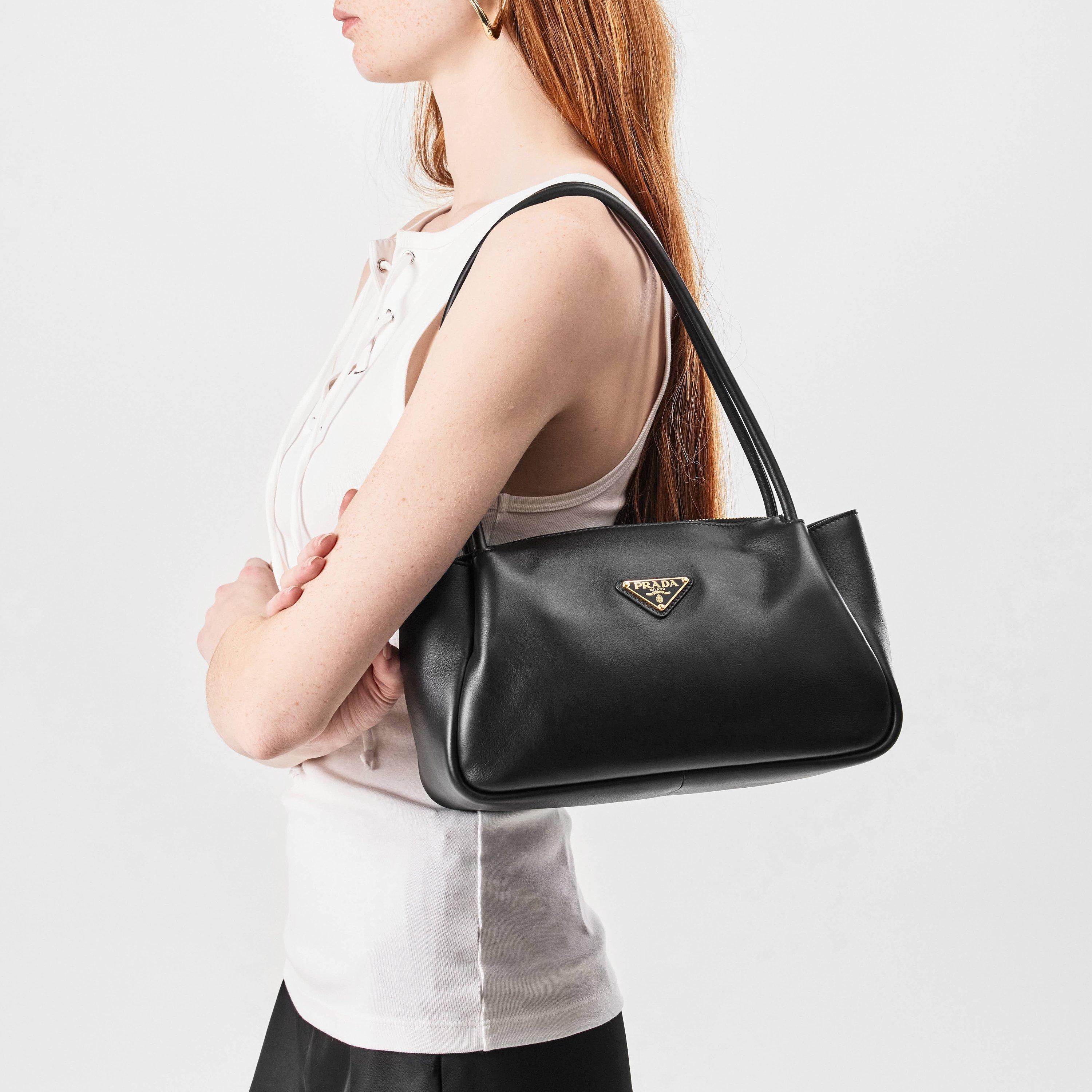 Nero - Prada - Medium Leather Handbag - 3