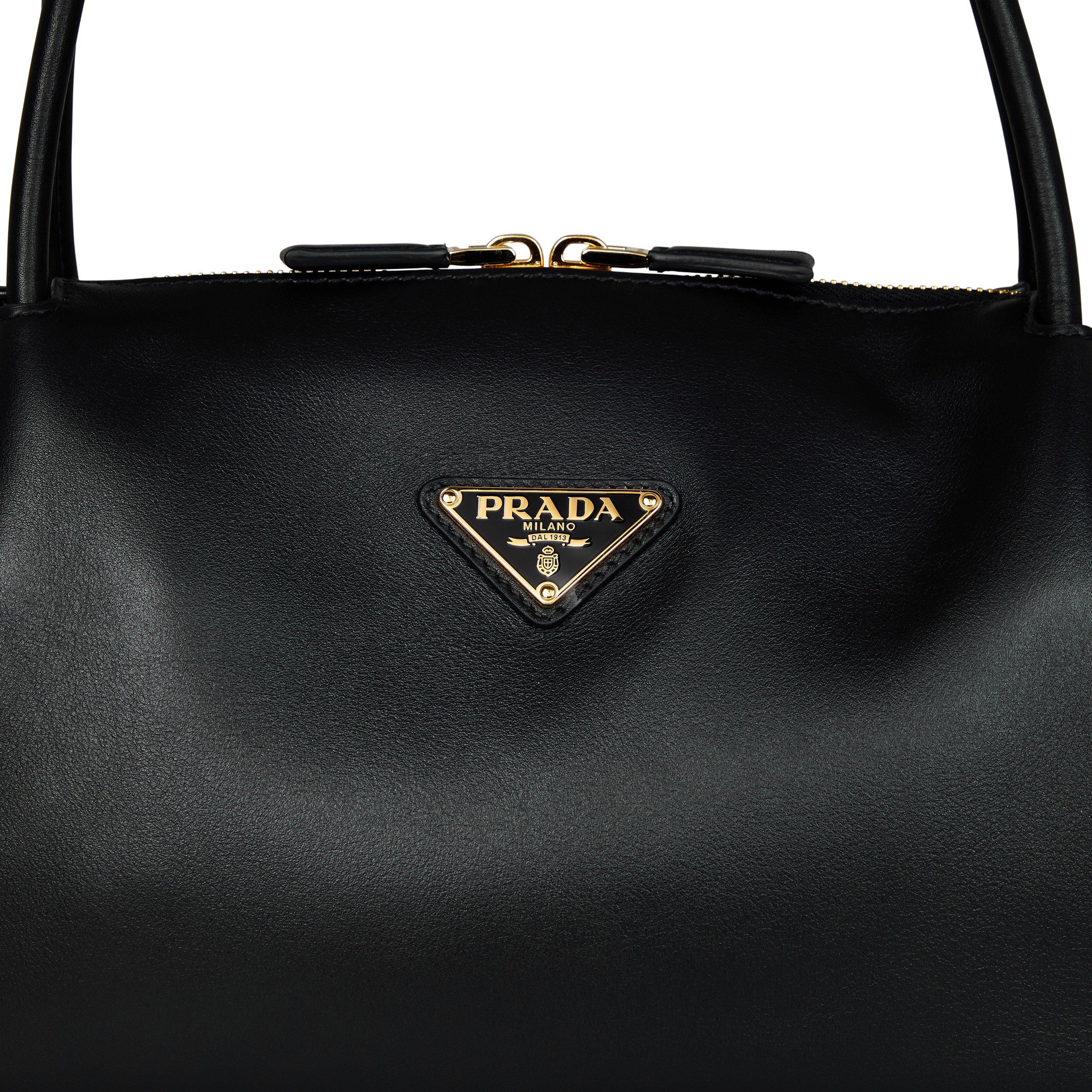 Nero - Prada - Medium Leather Handbag - 4