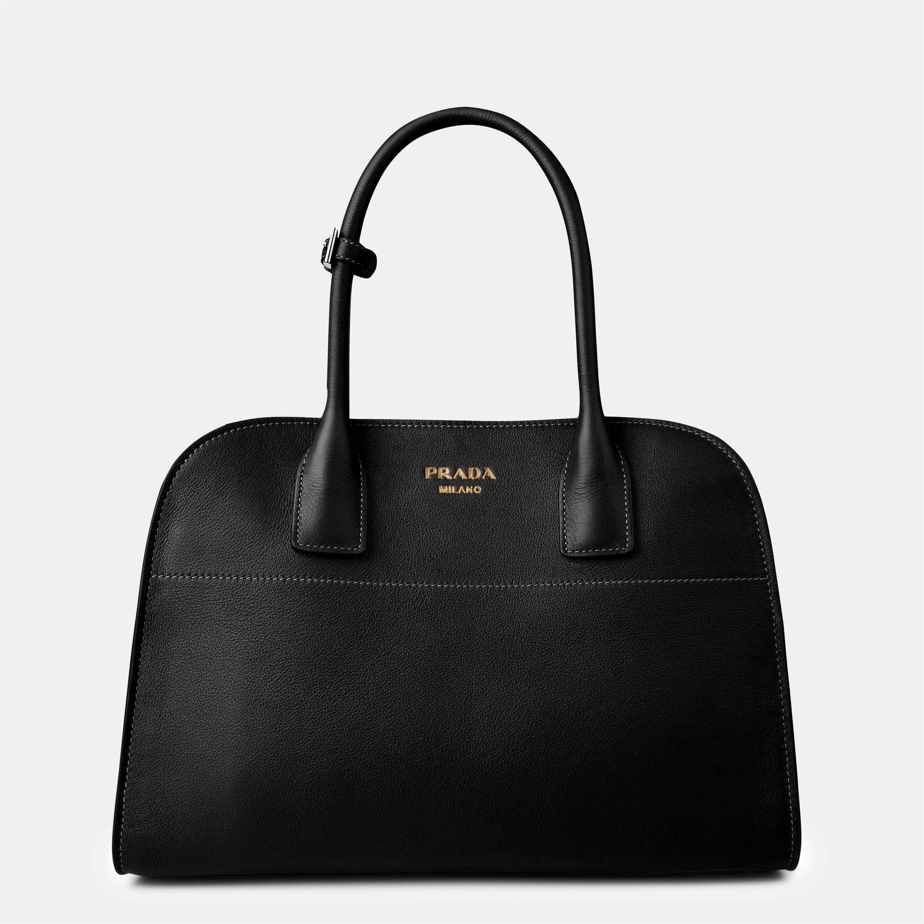 Nero - Prada - Medium Leather Tote Bag - 1