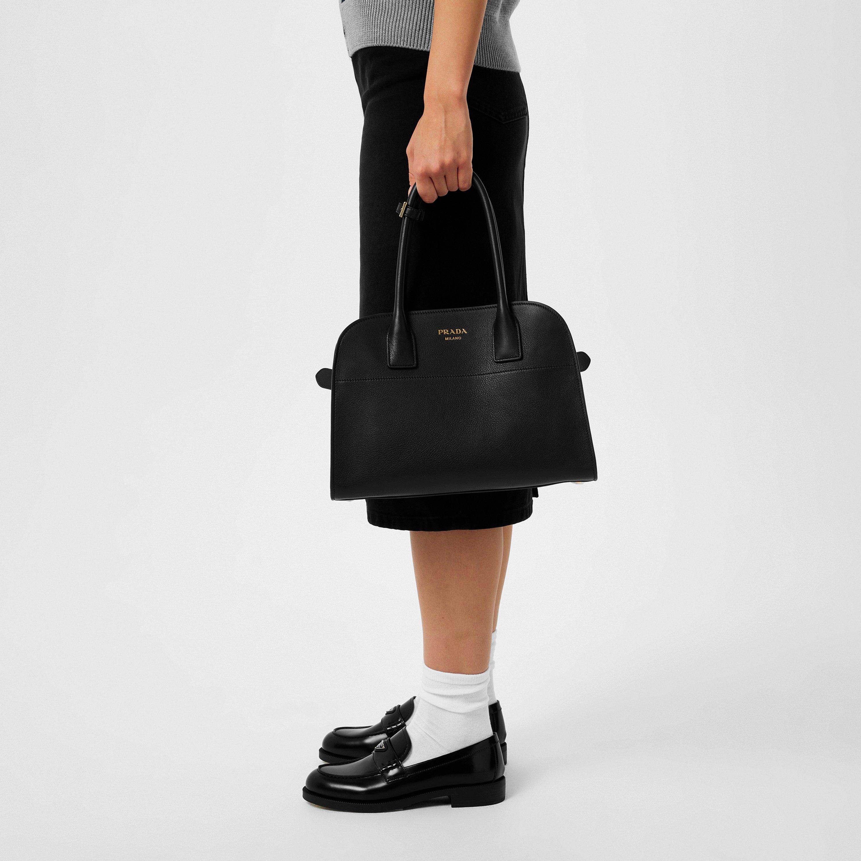 Nero - Prada - Medium Leather Tote Bag - 2