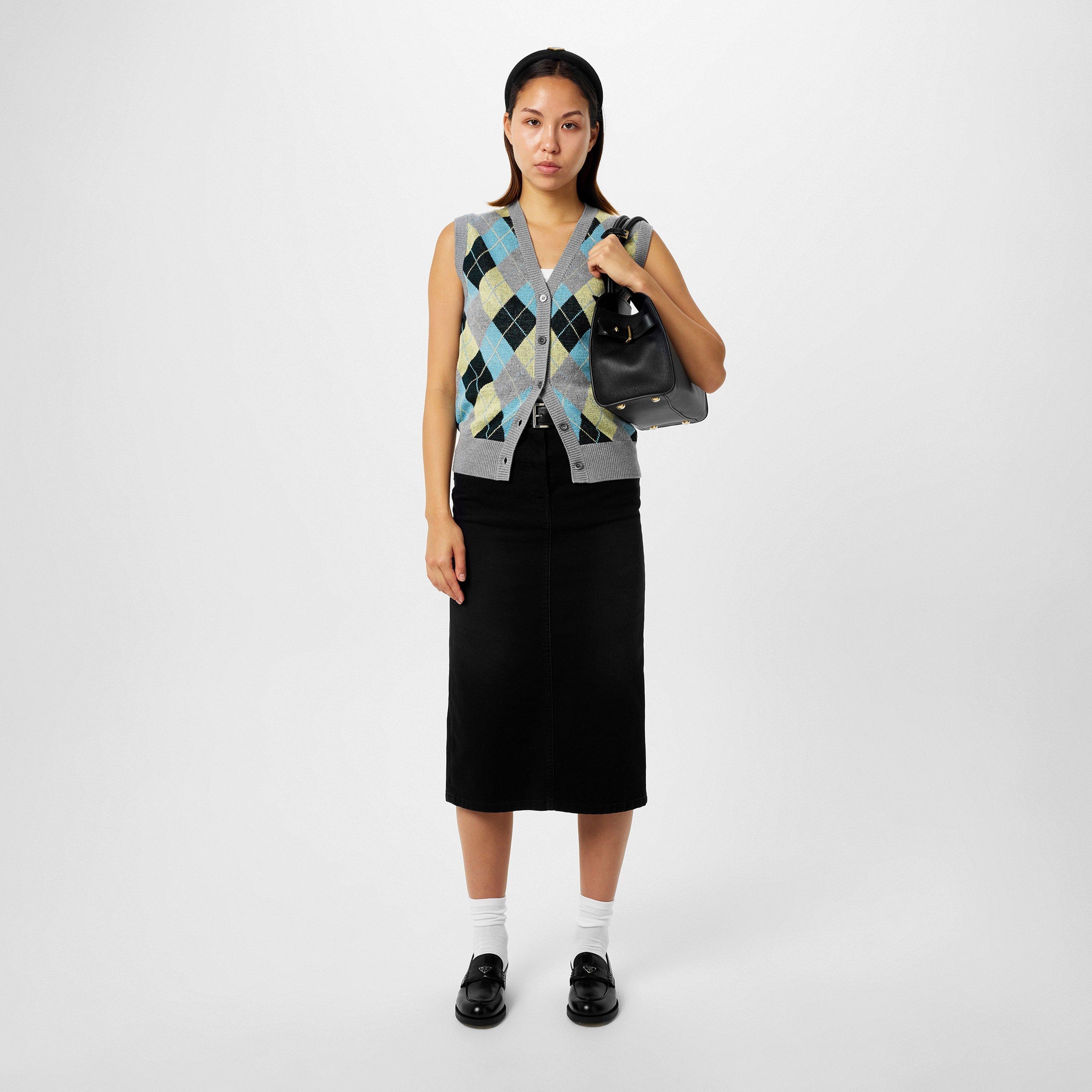 Nero - Prada - Medium Leather Tote Bag - 3