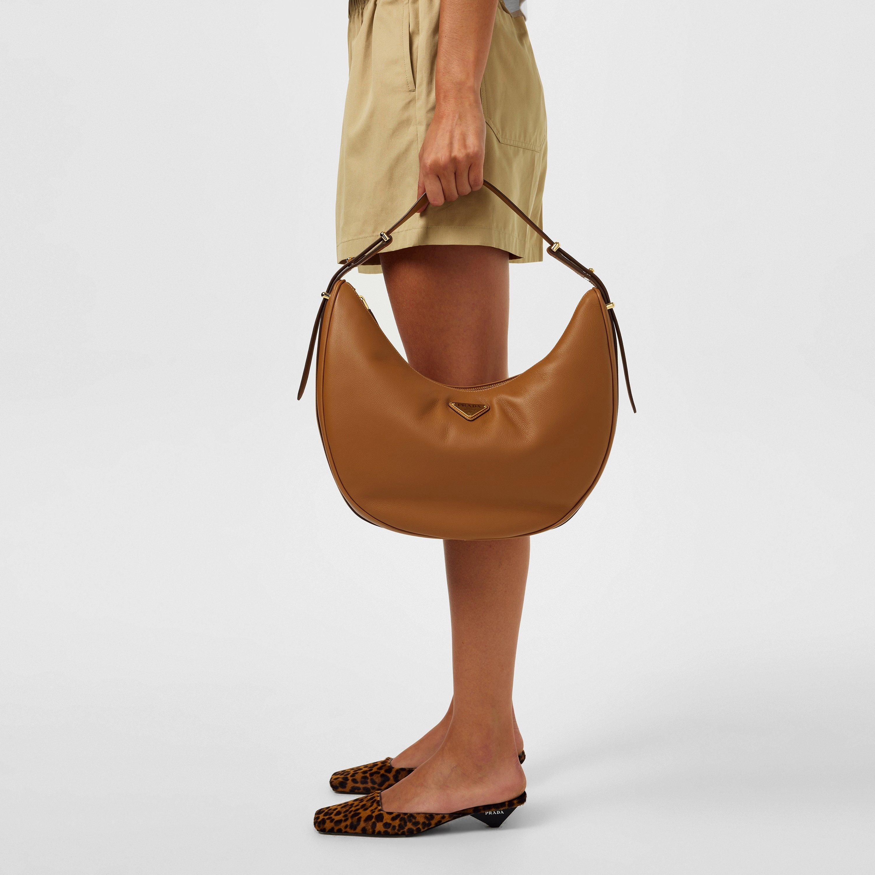 Caramello 0 - Prada - Large Leather Shoulder Bag - 3