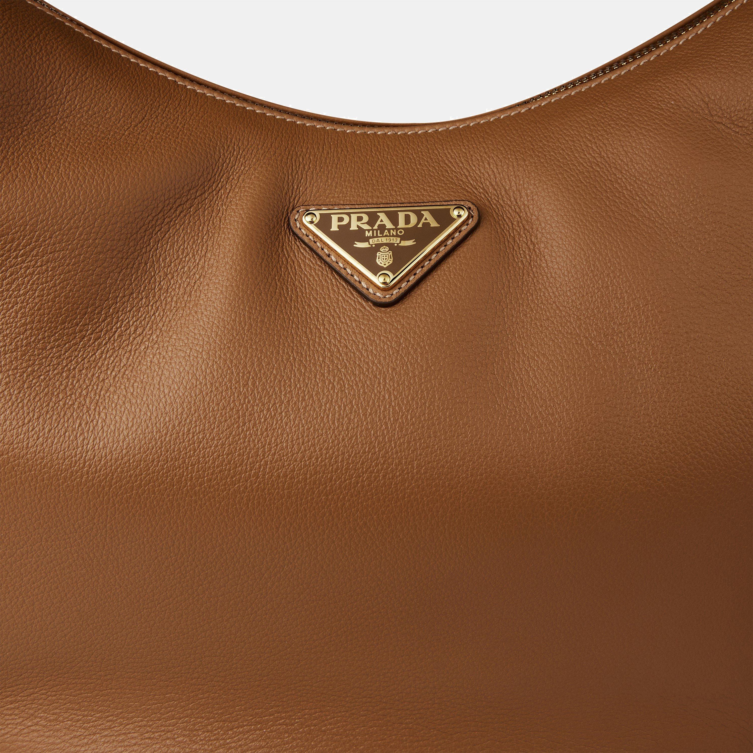 Caramello 0 - Prada - Large Leather Shoulder Bag - 4