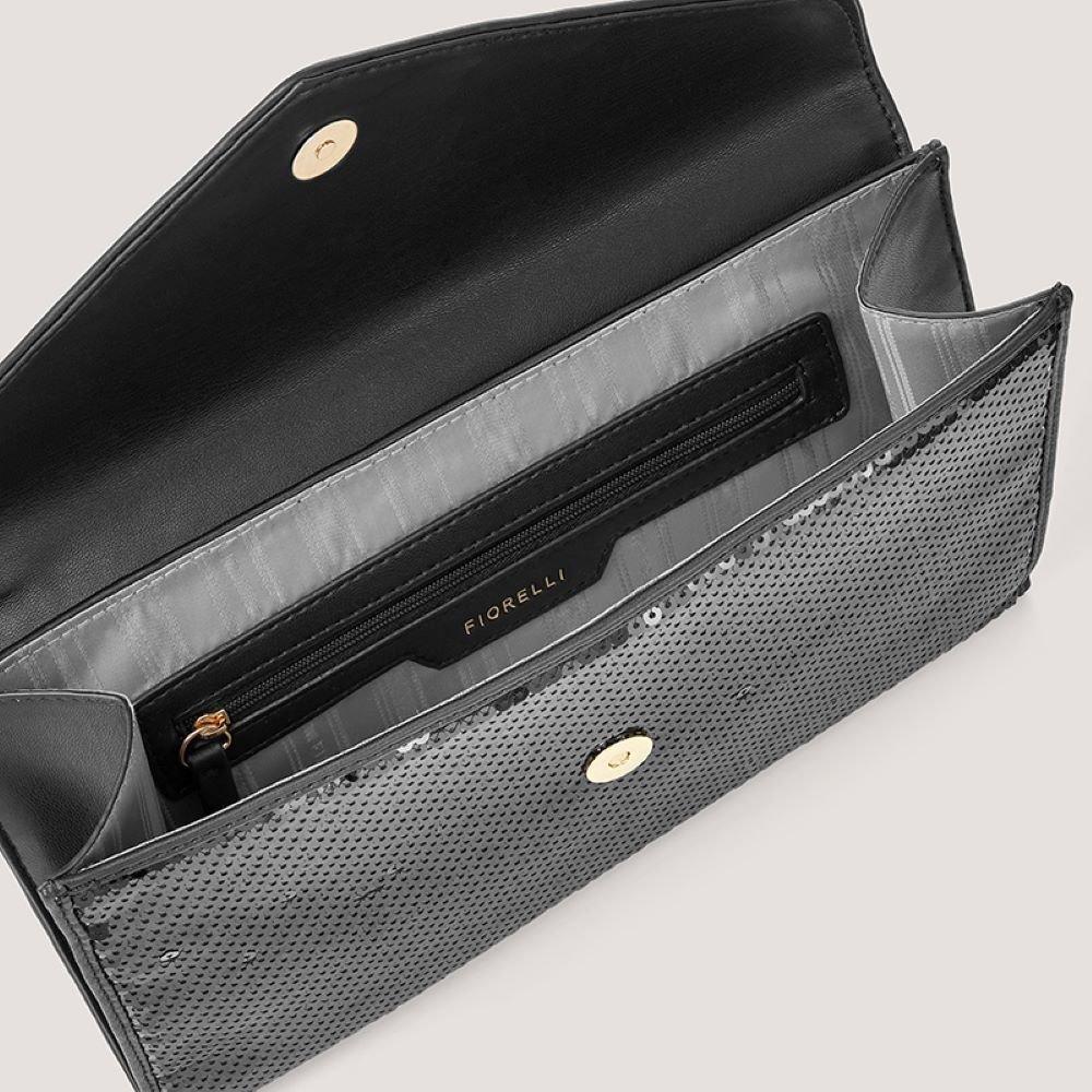 Black Sequin - Fiorelli - Women's Fior Ophelia Sequin Envelope Clutch Pouch - 4