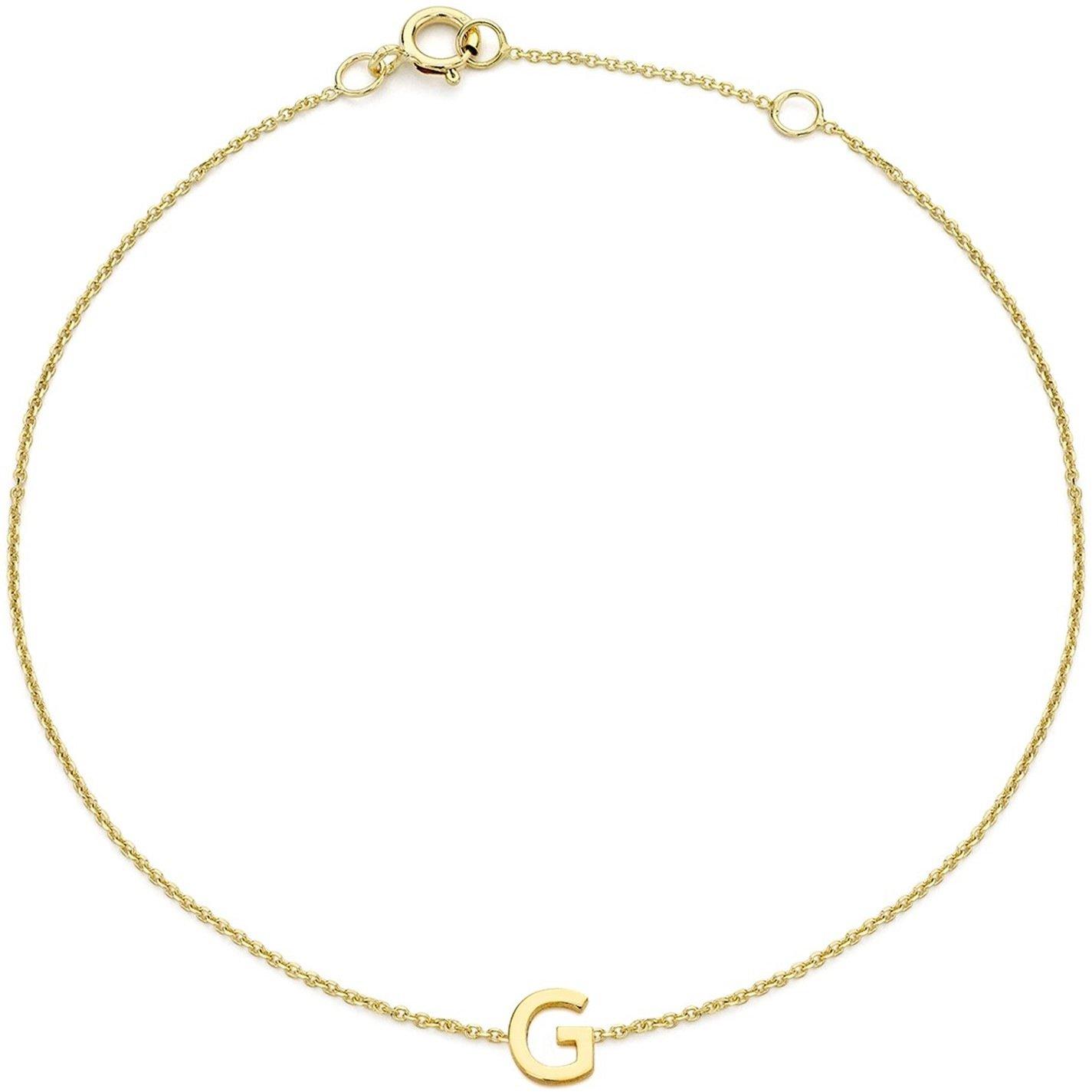 Yellow Gold - Be You - 9ct Mini Initial Bracelet - 7