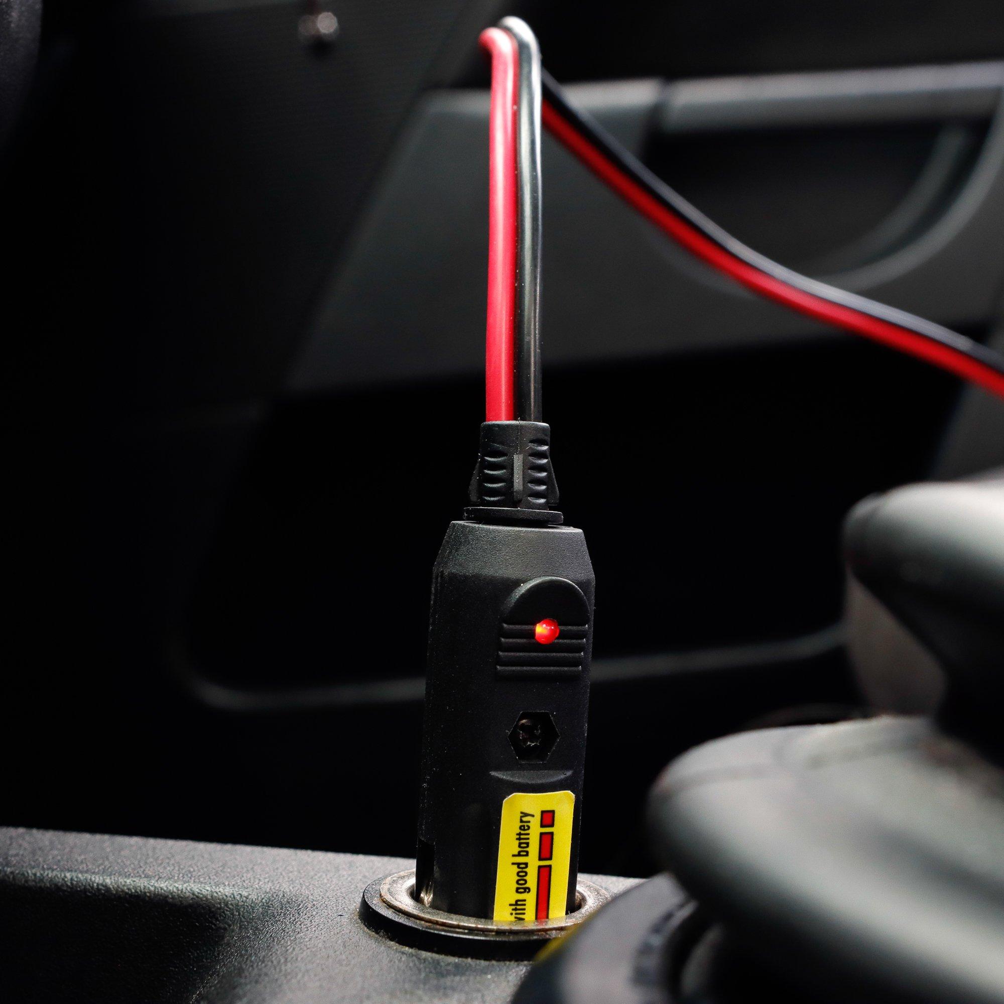 Black - Streetwize - 12V Car-to-Car Charger/Jumpstart Plug Set - 3