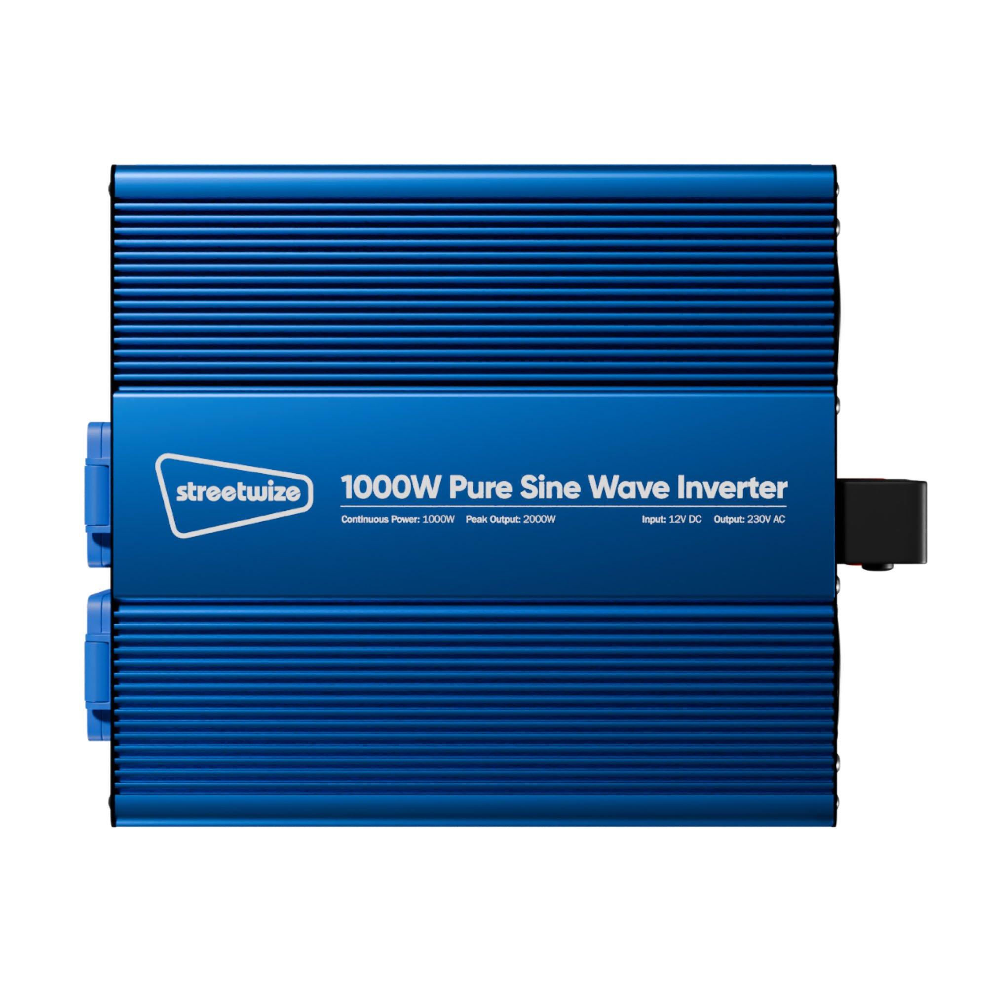 Streetwize  1000 Watt Pure Sine Wave Inverter - Blue