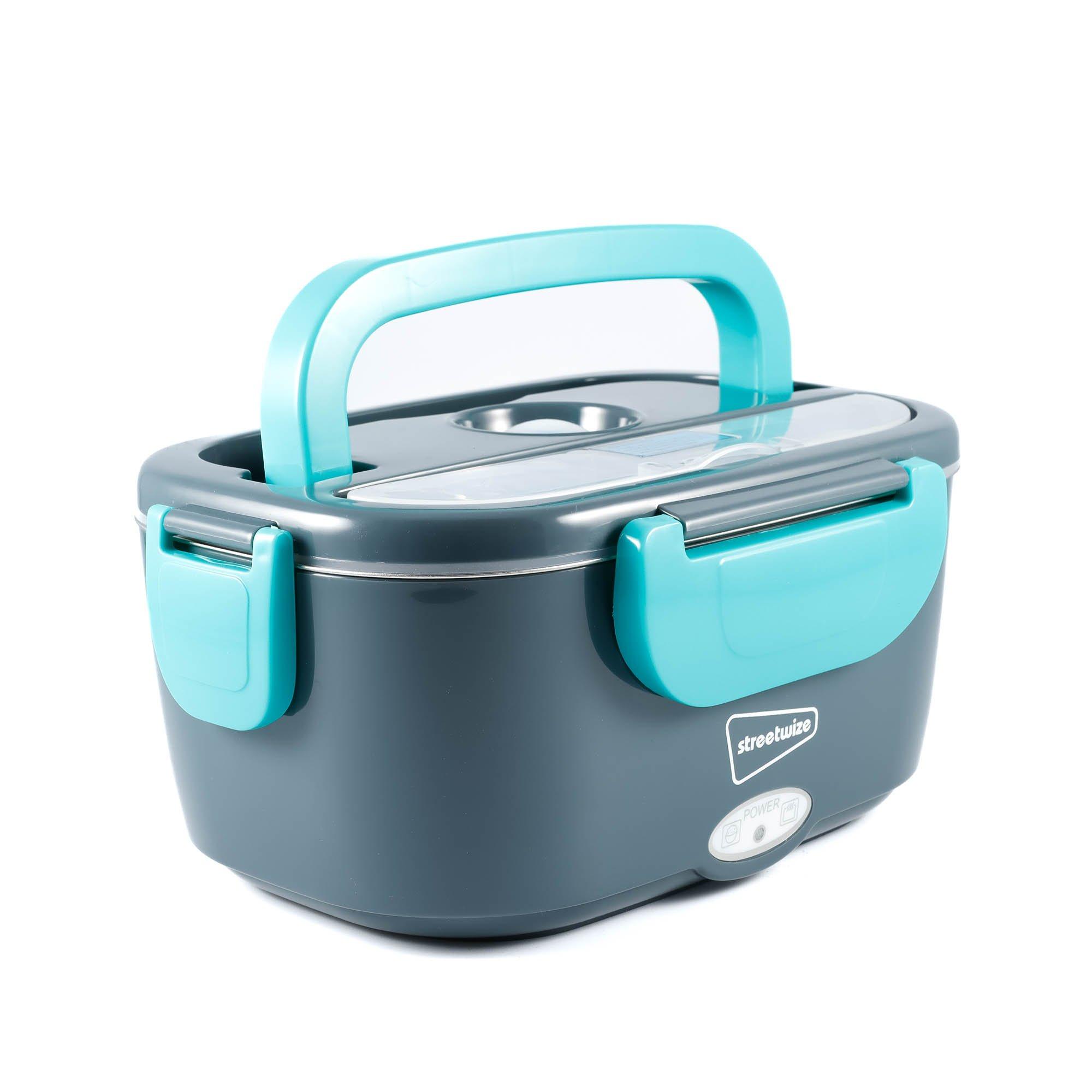 Grey/Turquoise - Streetwize - Electric Food Heater Lunch Box - 2