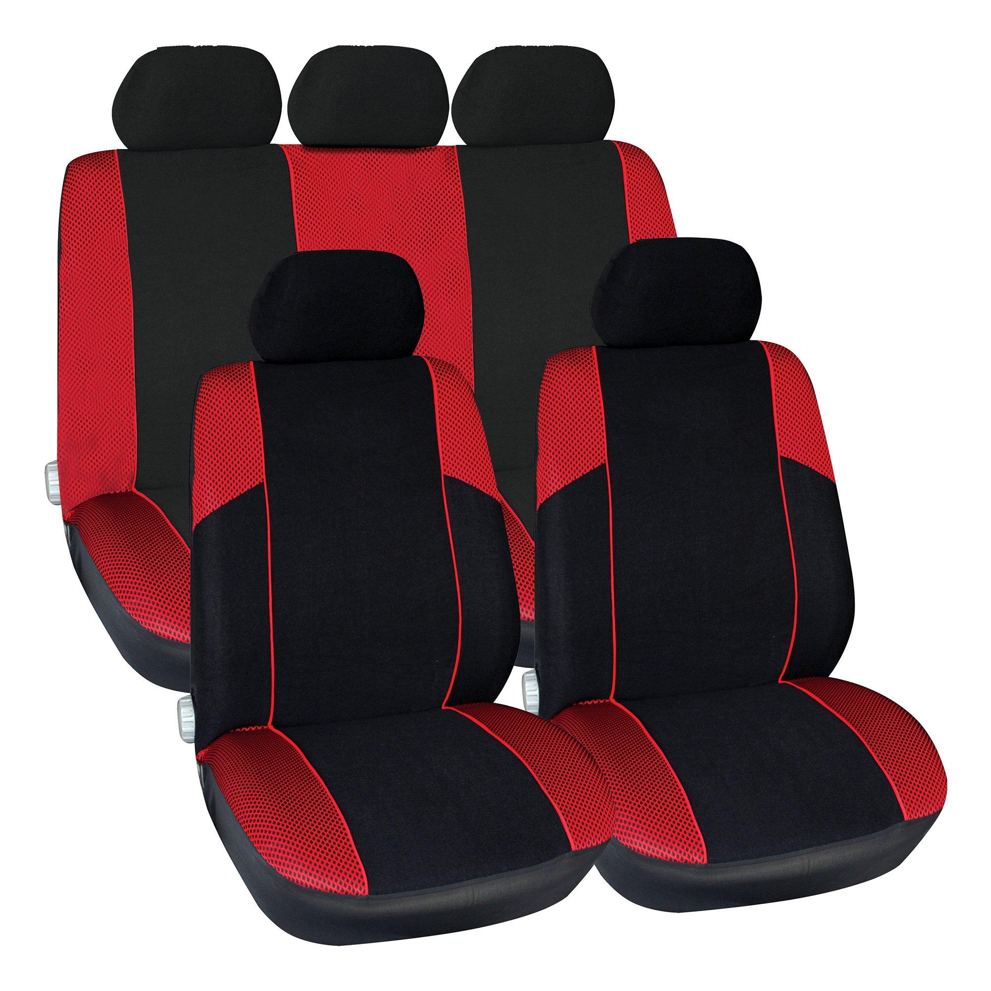 Black/Red - Streetwize - Arizona Seat Cover Set -Black/Red