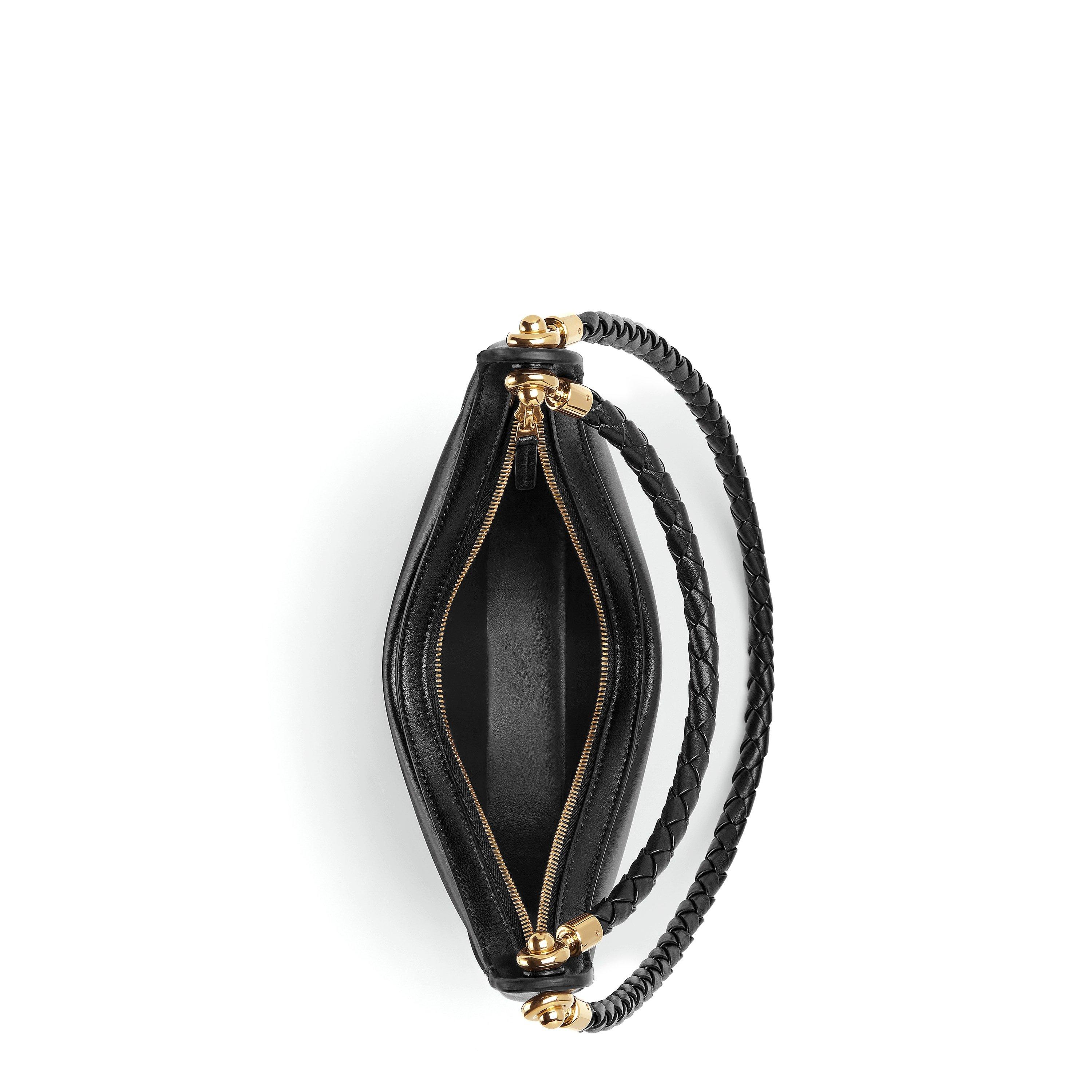 ★BOTTEGA VENETA★ Hula Hoop Shoulder Bag Black 794902V3IW11 Bottega Veneta - Hula Hoop Black Leather Shoulder Bag