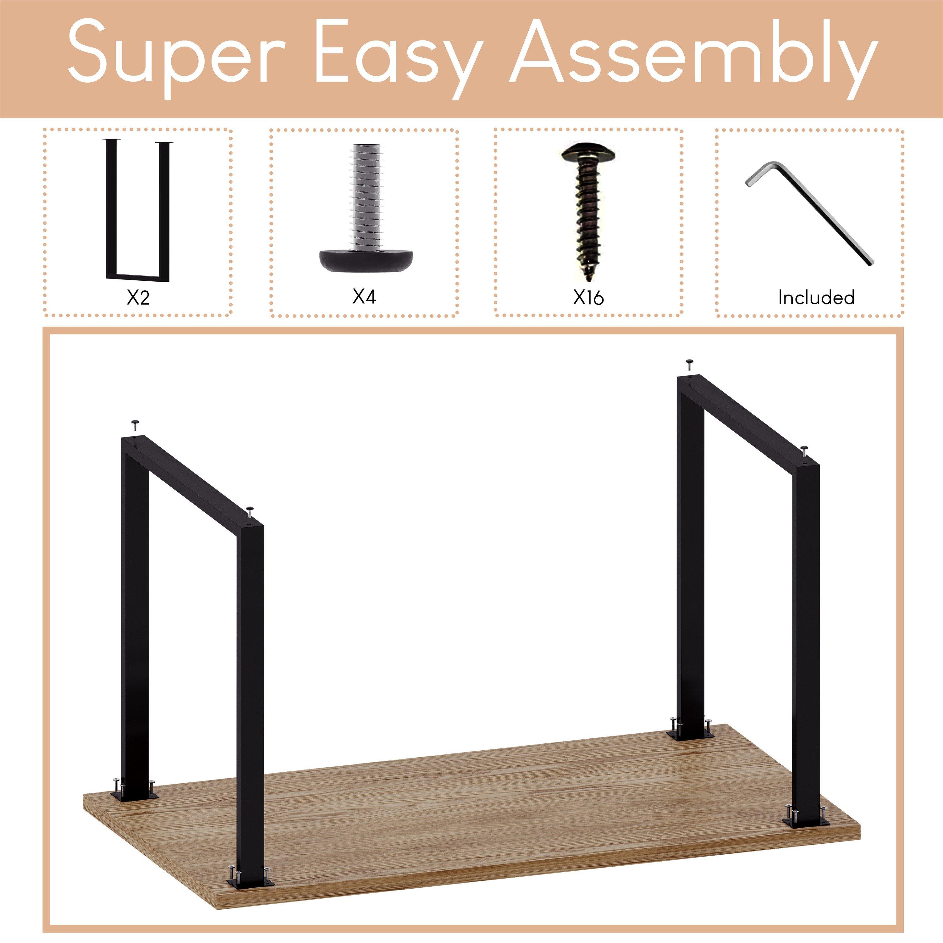 Oak - Lassic - 4 Seater Dining Table With U Shape Legs - 7