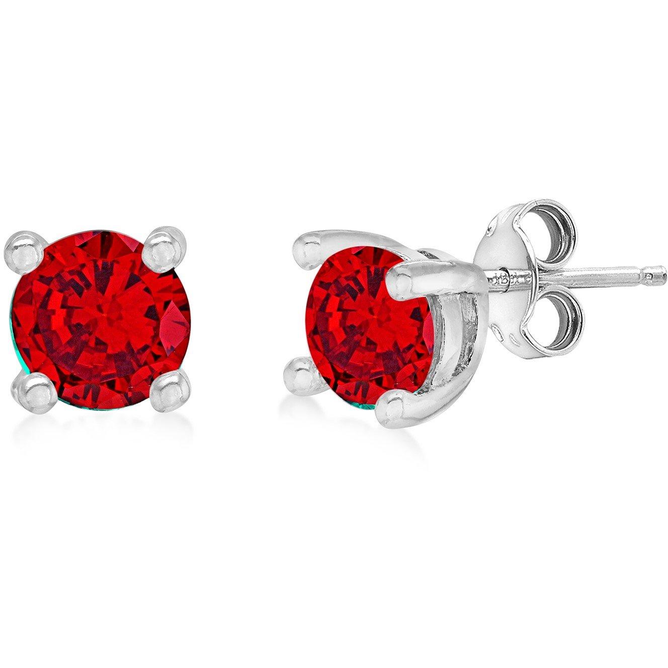 Sterling Silver - Be You - Silver Birthstone Studs - 7