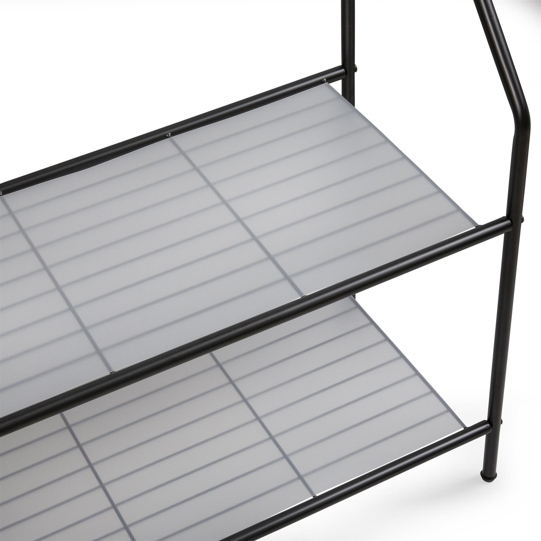 Black - House of Home - Clothes Stand Two Shelves in Black Powder Coat - 6