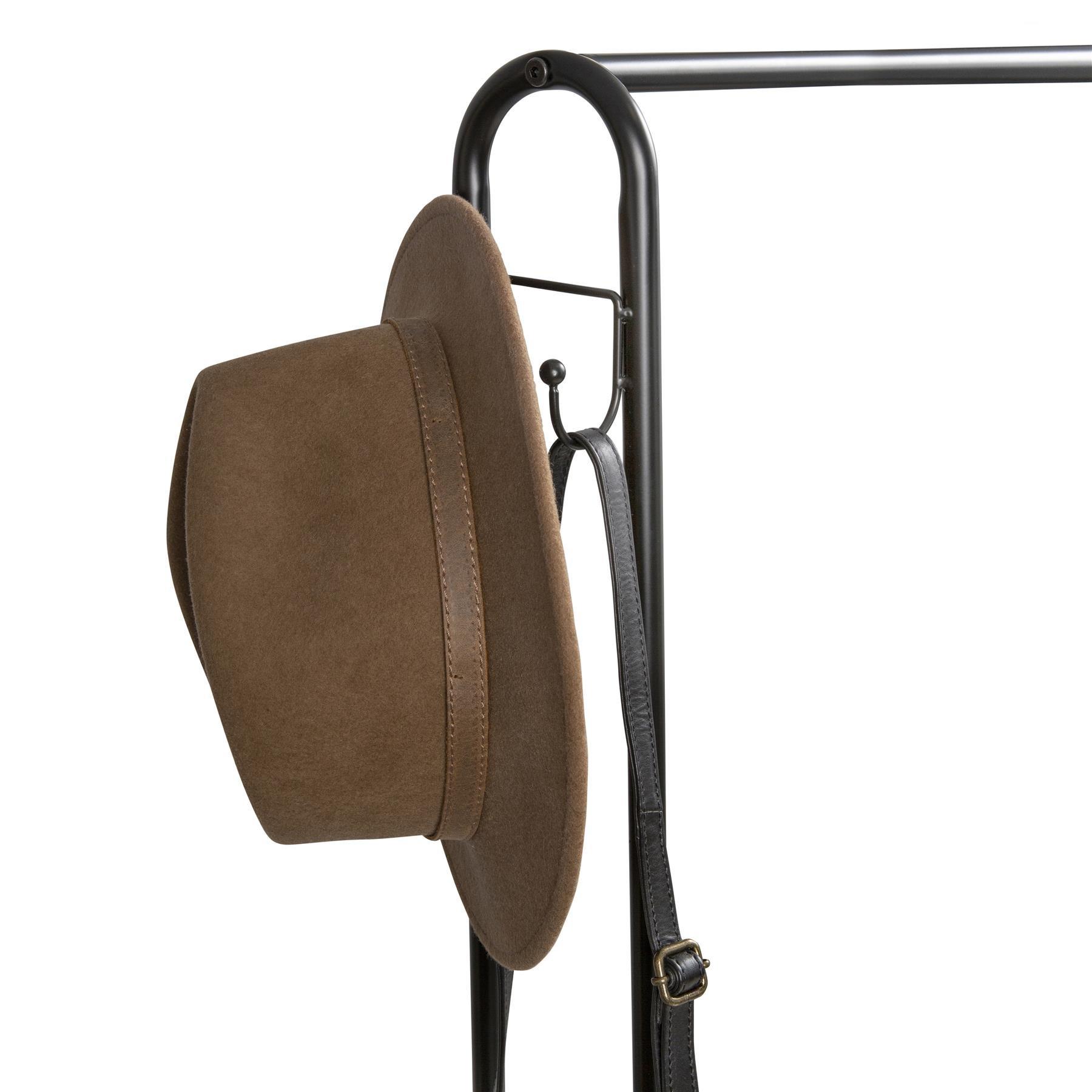 Black - House of Home - Clothes Stand Two Shelves in Black Powder Coat - 7