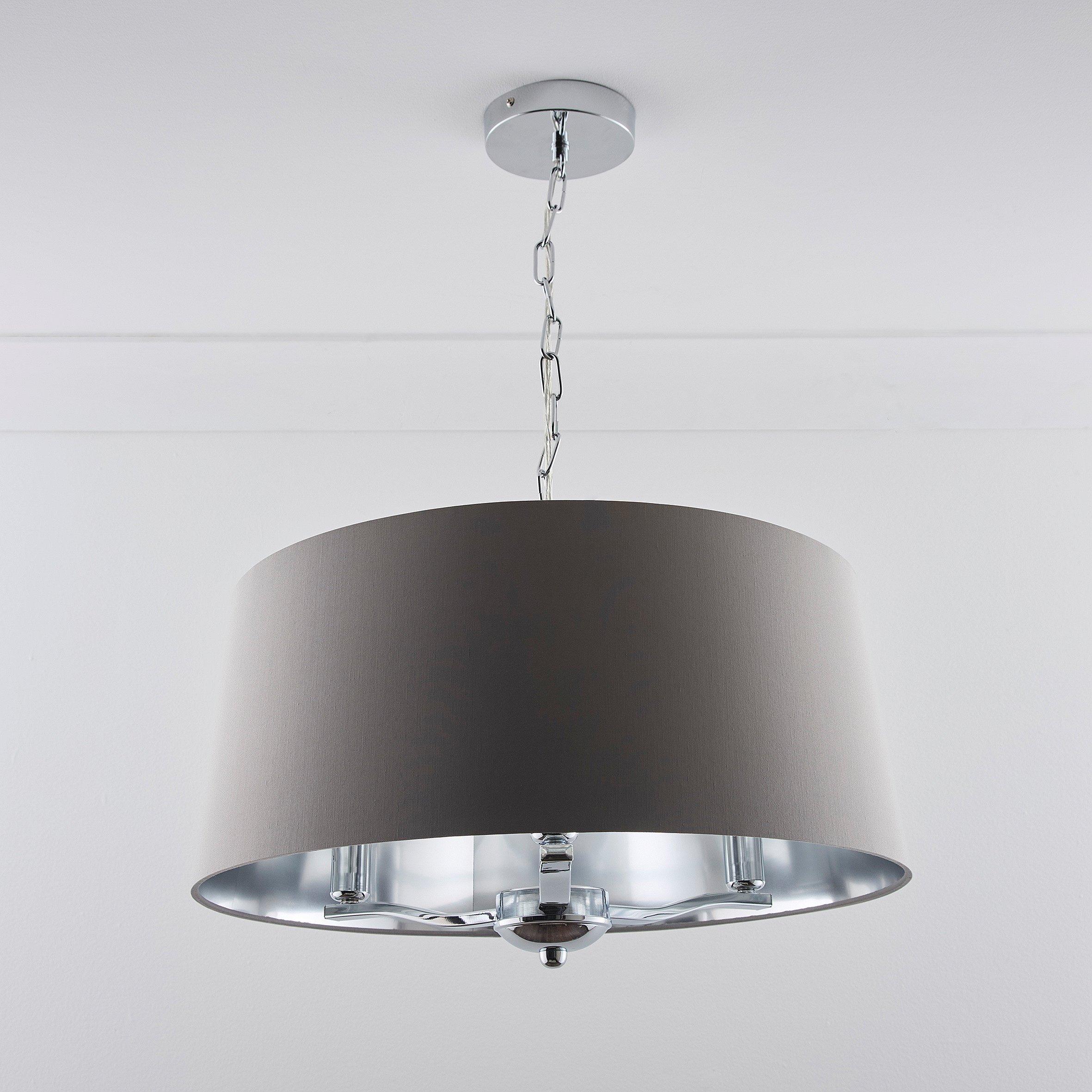 Grey - K Living - Giovanna Chrome 3 Light Chandelier in Four Colours - 1