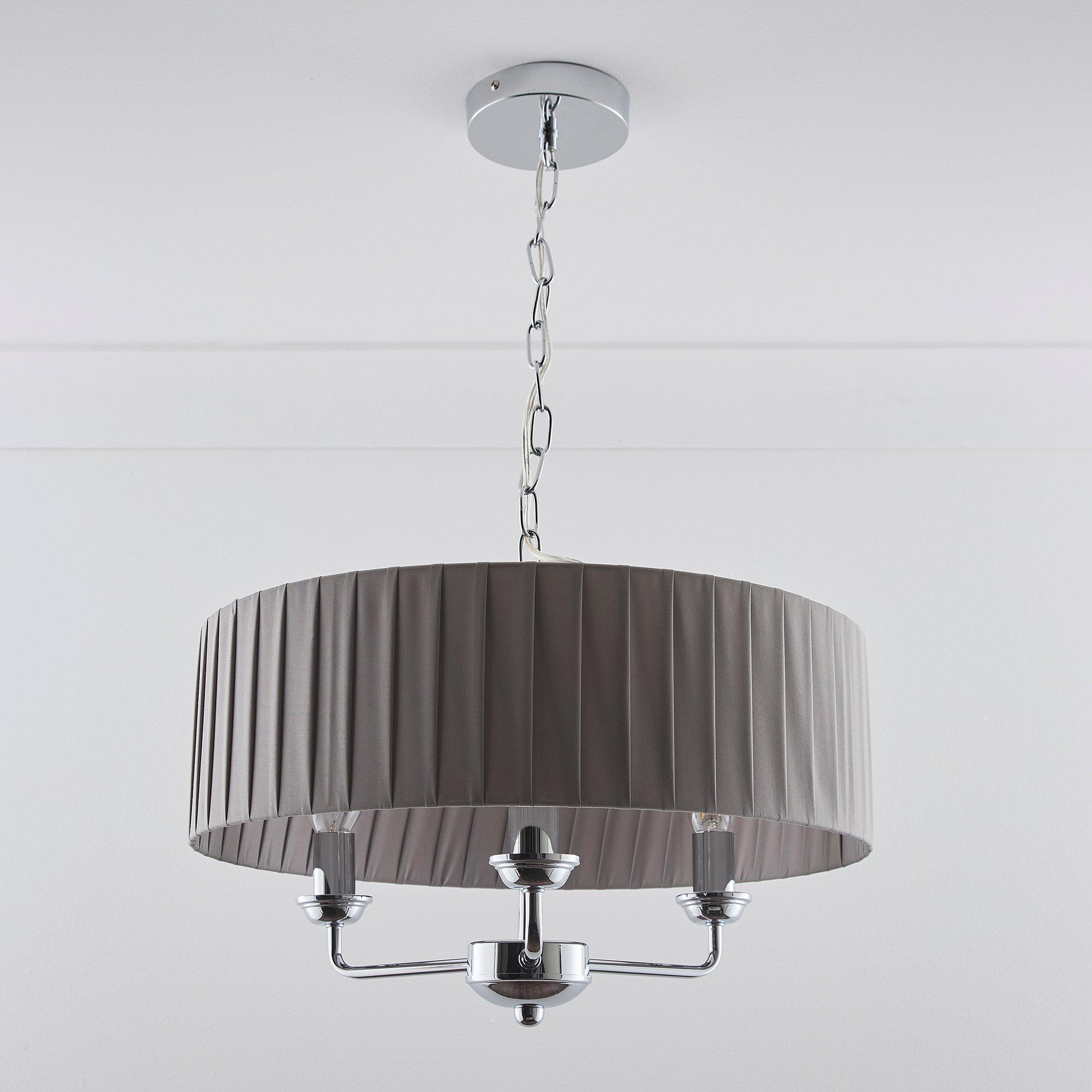 K Living Giulia Chrome 3 Light Chandelier in Three Colours