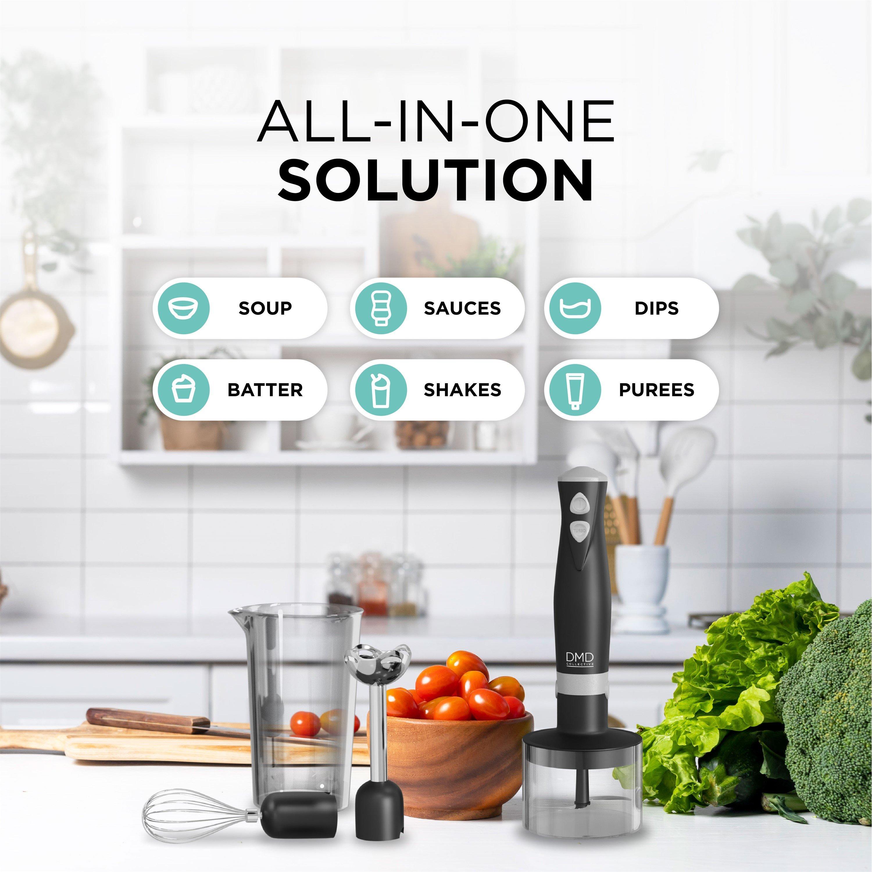 Black - DMD Collective - Hand Blender with Accessories - 3