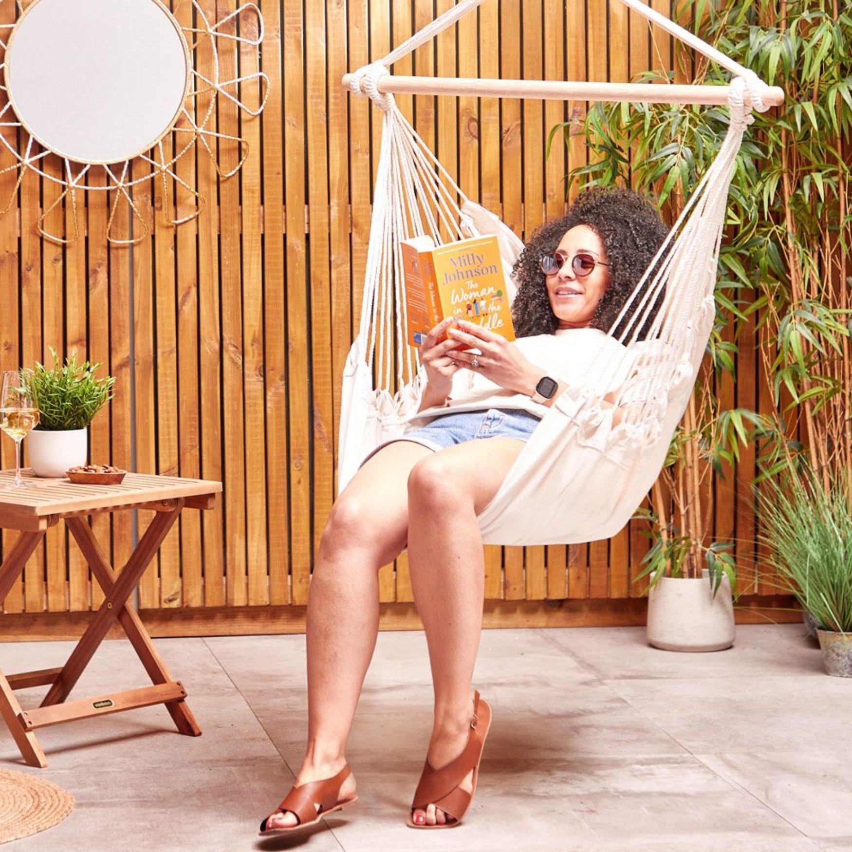 Beige - VonHaus - VonHaus Outdoor Hanging Chair - 2