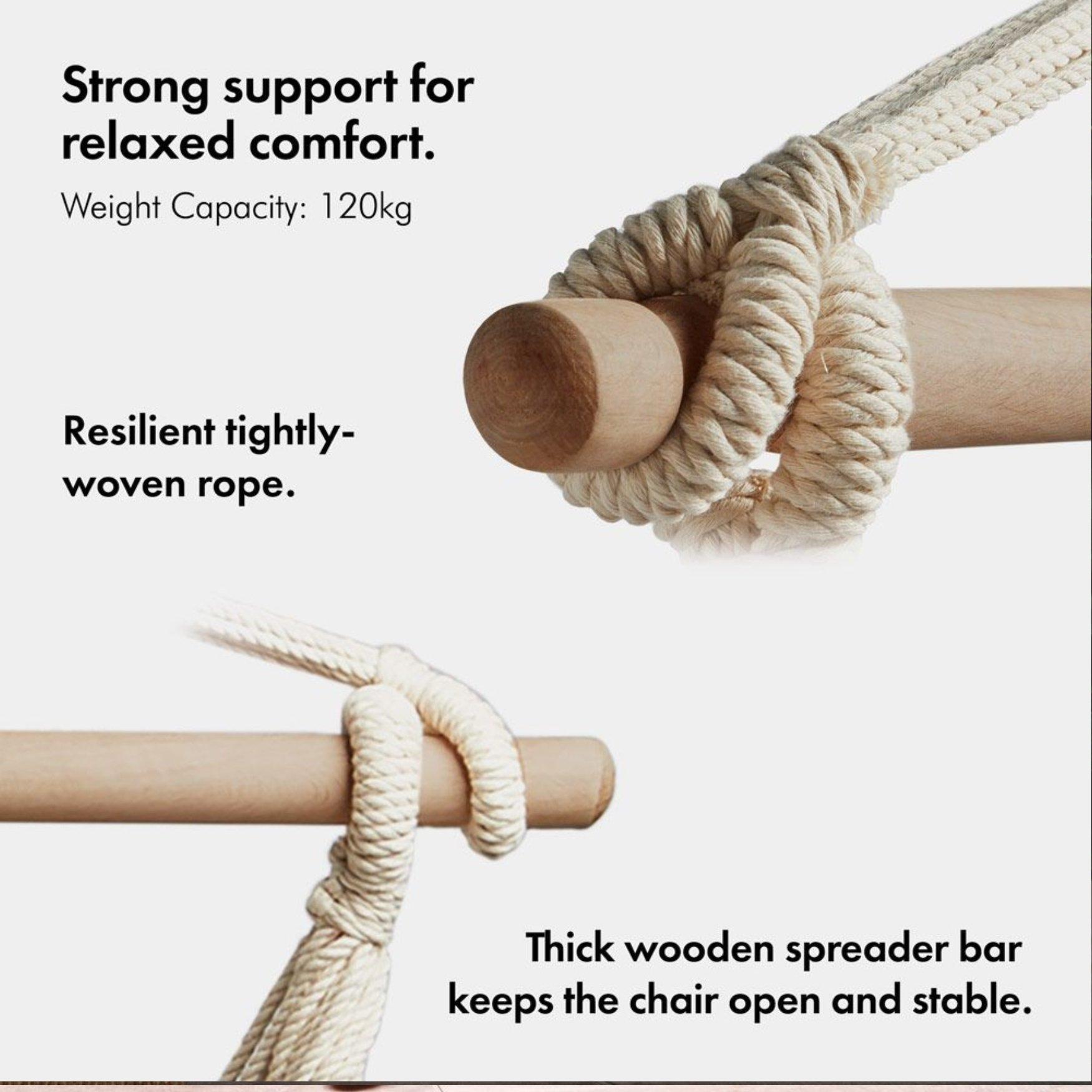 Beige - VonHaus - VonHaus Outdoor Hanging Chair - 4