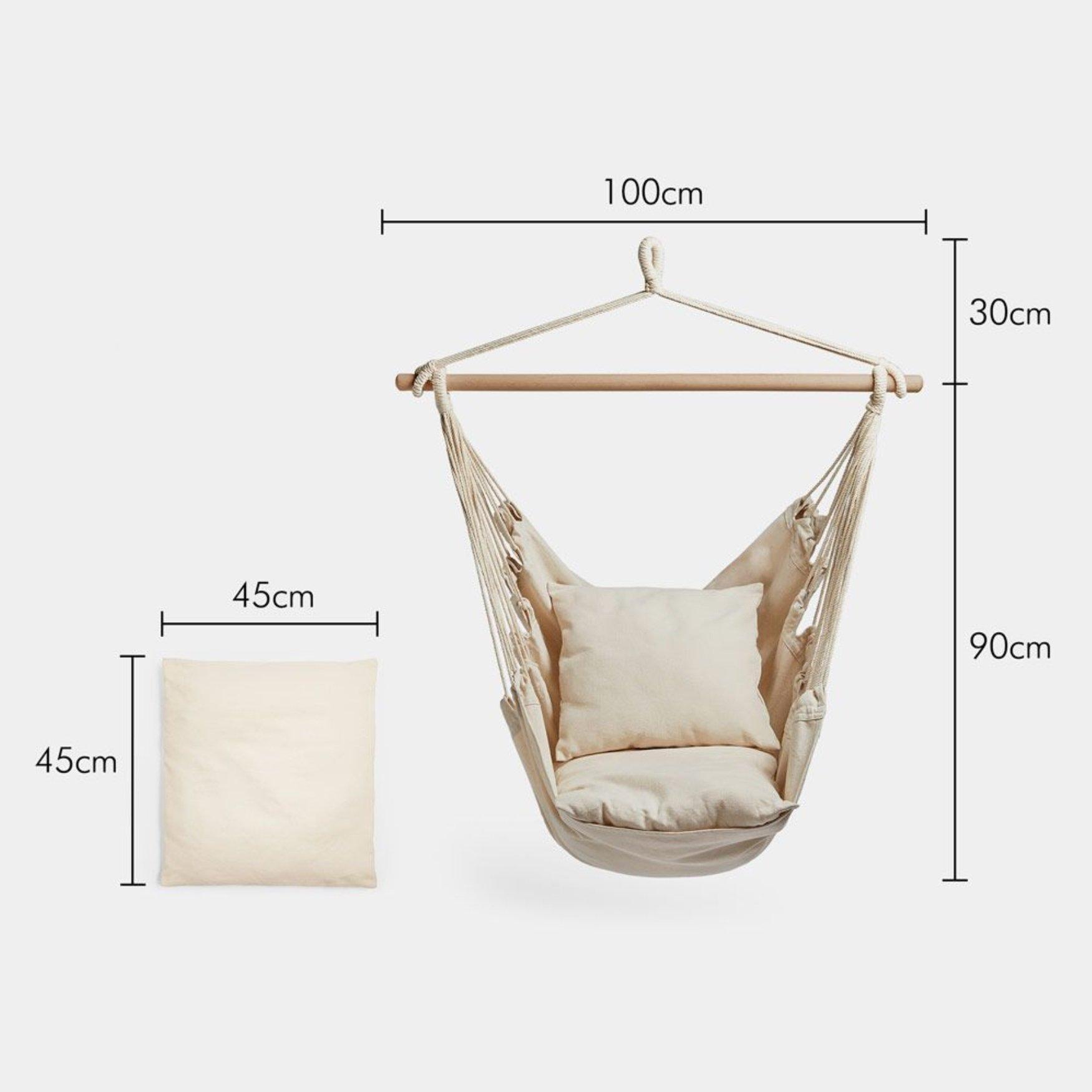Beige - VonHaus - VonHaus Outdoor Hanging Chair - 6