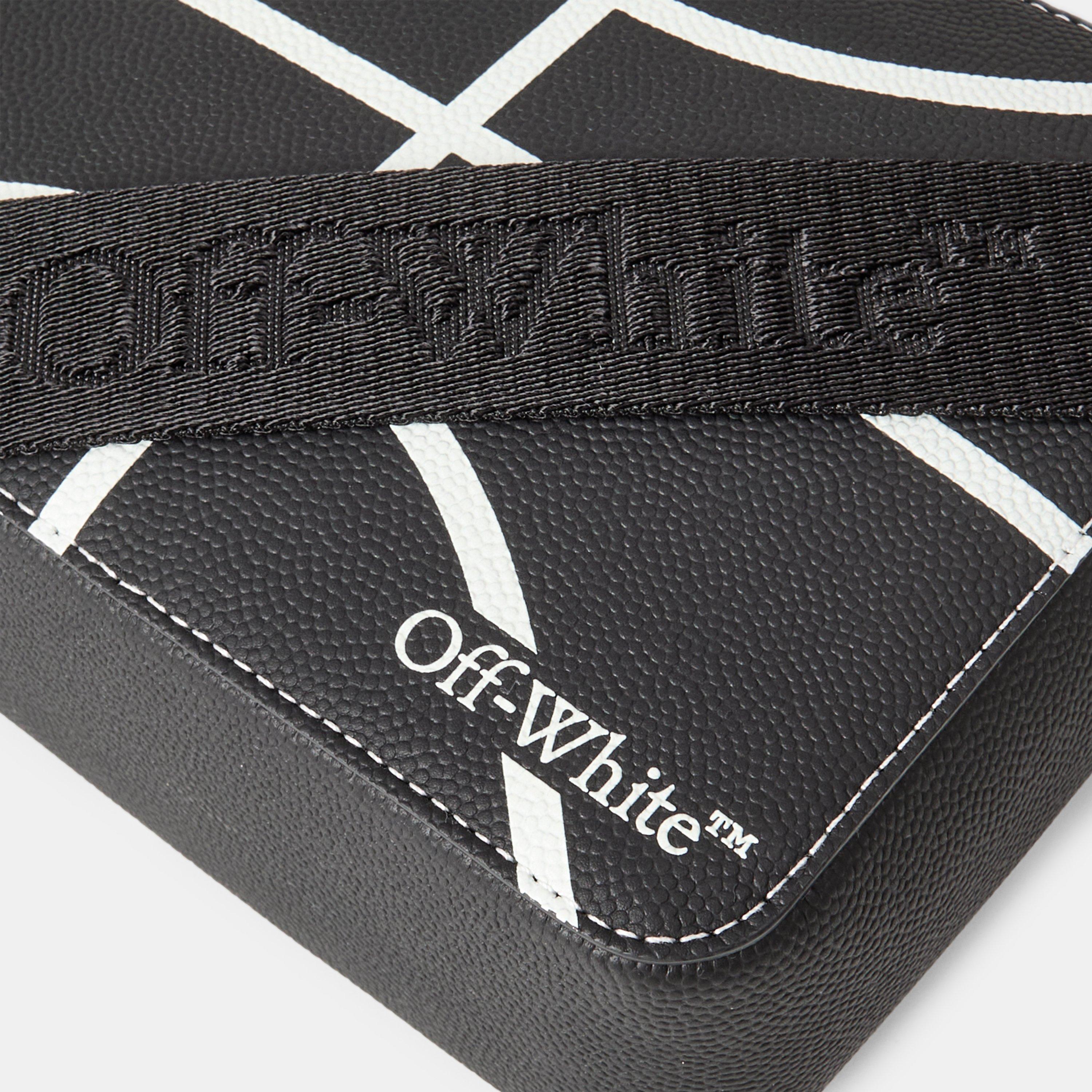 Sort/Hvid - Off White - Men's Basket Cam Bag, Basketball-Inspired - 3