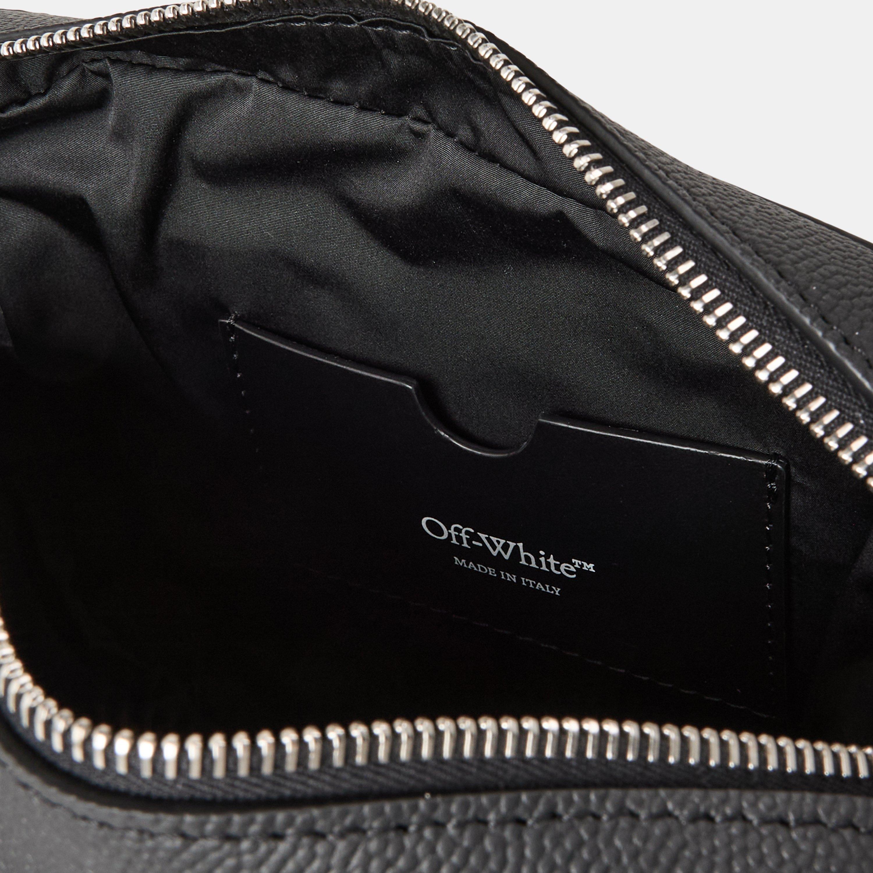 Sort/Hvid - Off White - Men's Basket Cam Bag, Basketball-Inspired - 4