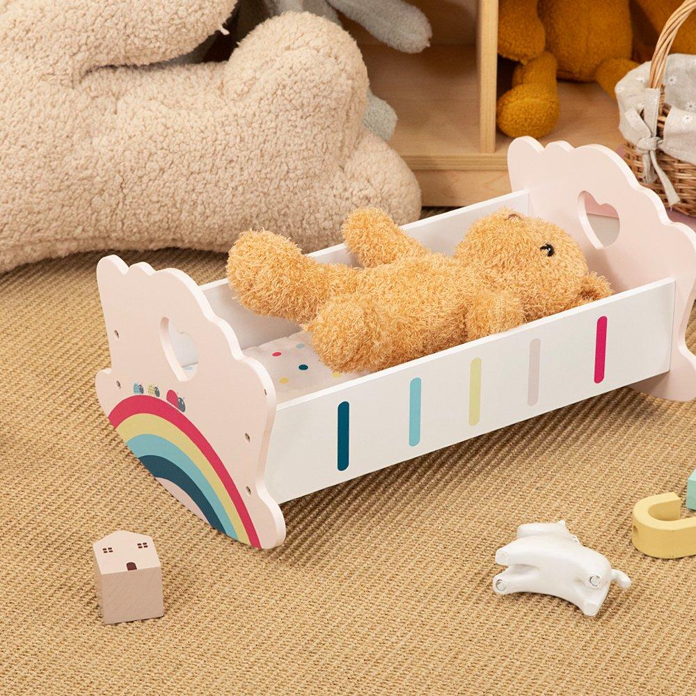 Pink - Tooky Toy - Wooden Doll Cradle - 3