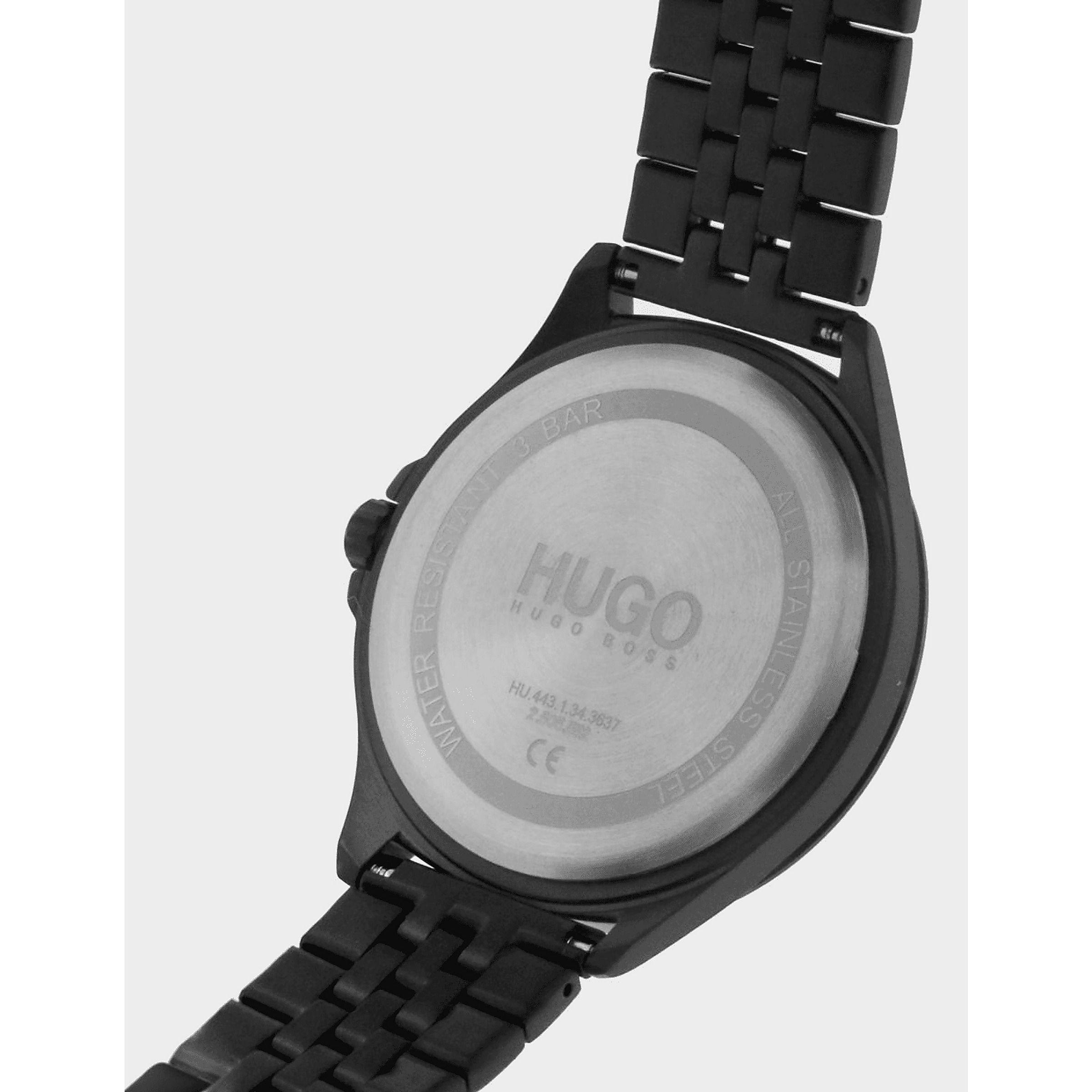 Black Silver - Hugo - Men's Bracelet Strap Watch - 5