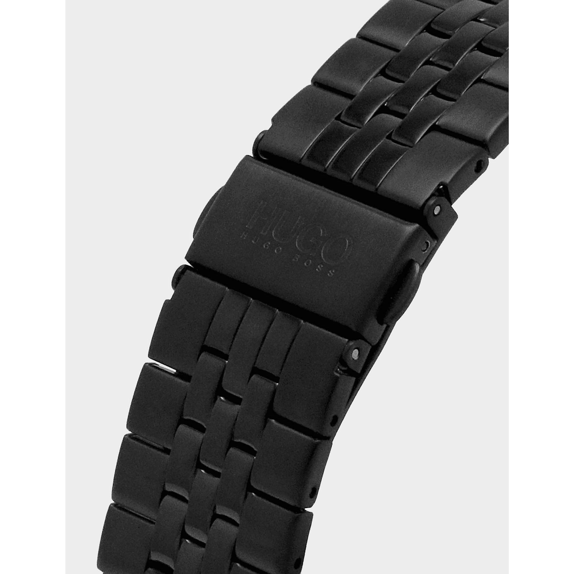 Black Silver - Hugo - Men's Bracelet Strap Watch - 6