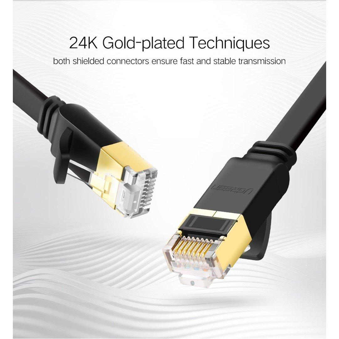Black - UGREEN - Cat 7 Snag-less Network Lan Cable - 2 Metre - 4