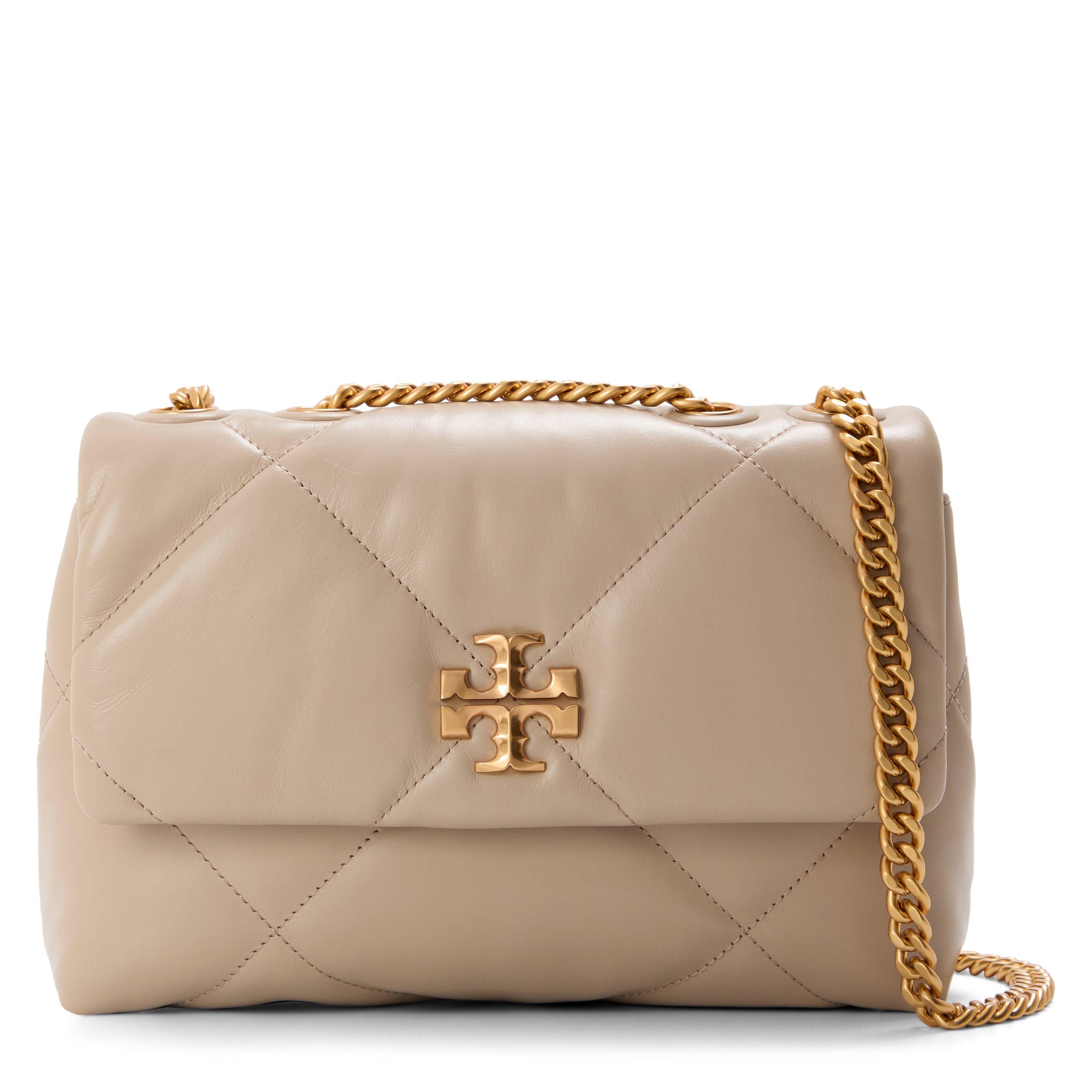 Tory Burch Kira Diamond Quilted Shoulder Bag - Light Stone