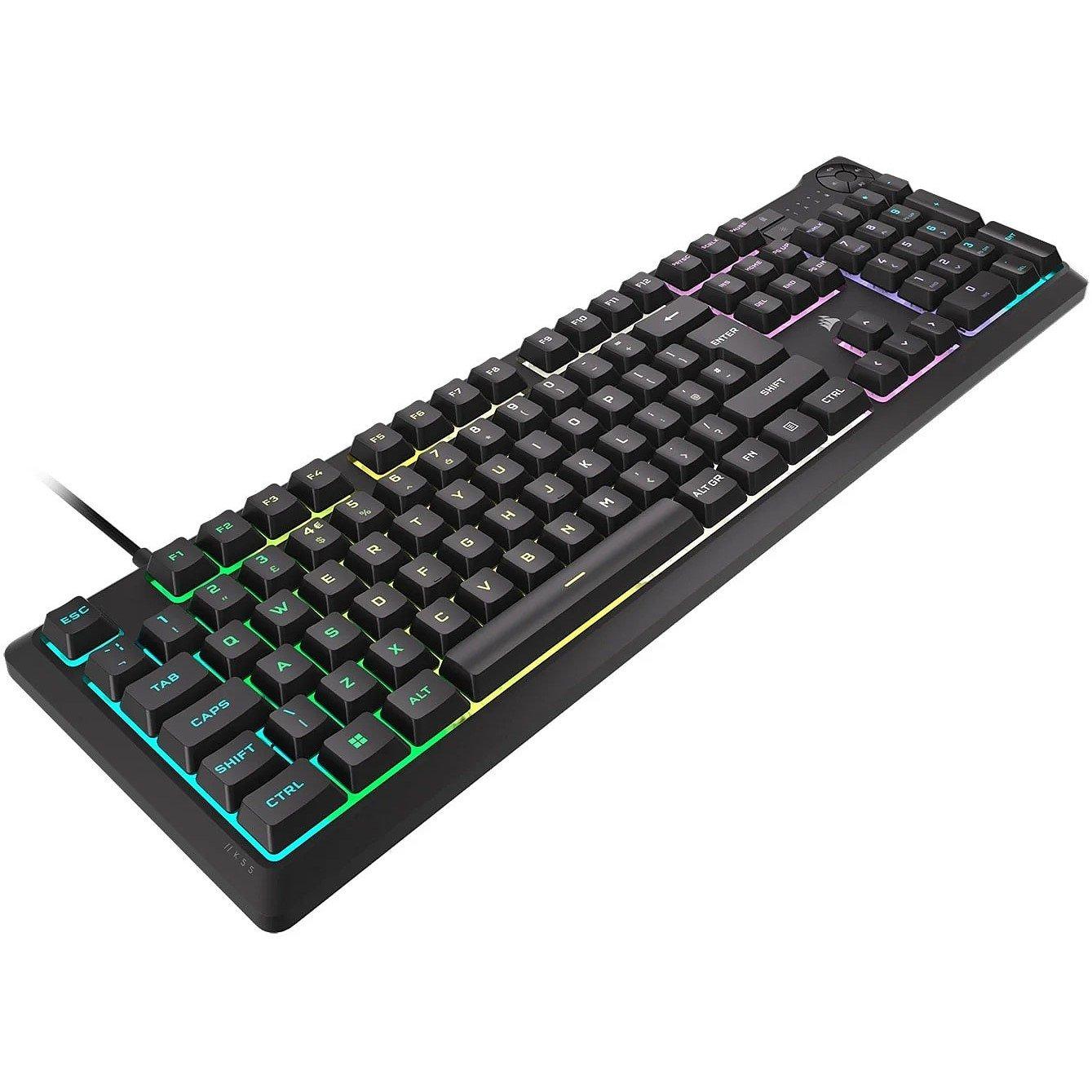 Schwarz - Corsair - K55 Core Black Keyboard - 4
