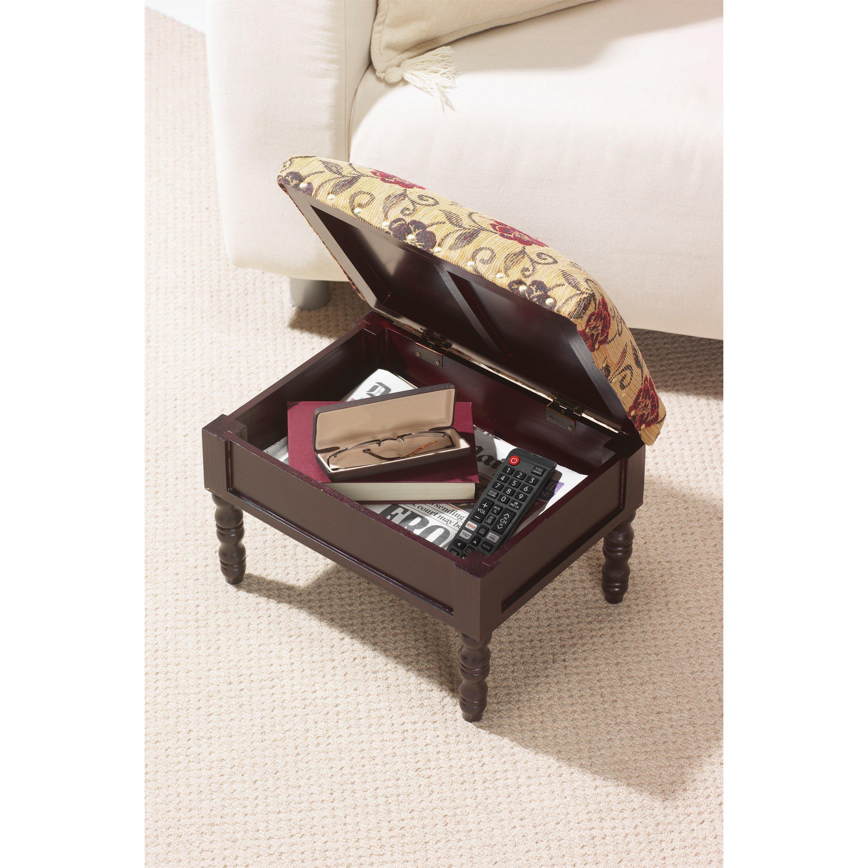 Mahogany - Greenhurst - Storage footstool - 2