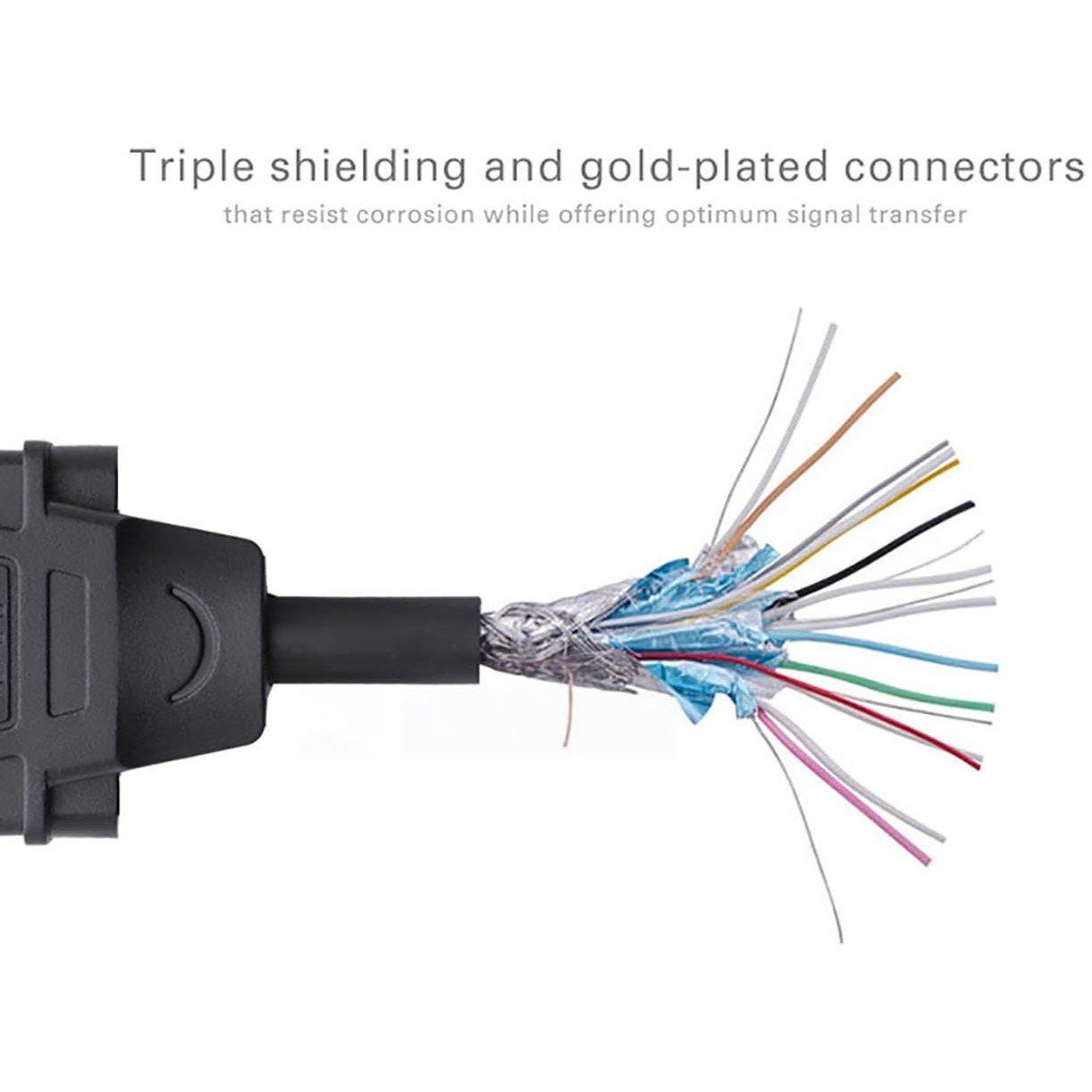 Black - UGREEN - HDMI to DVI-I 24+5 Adapter - 20cm - 4