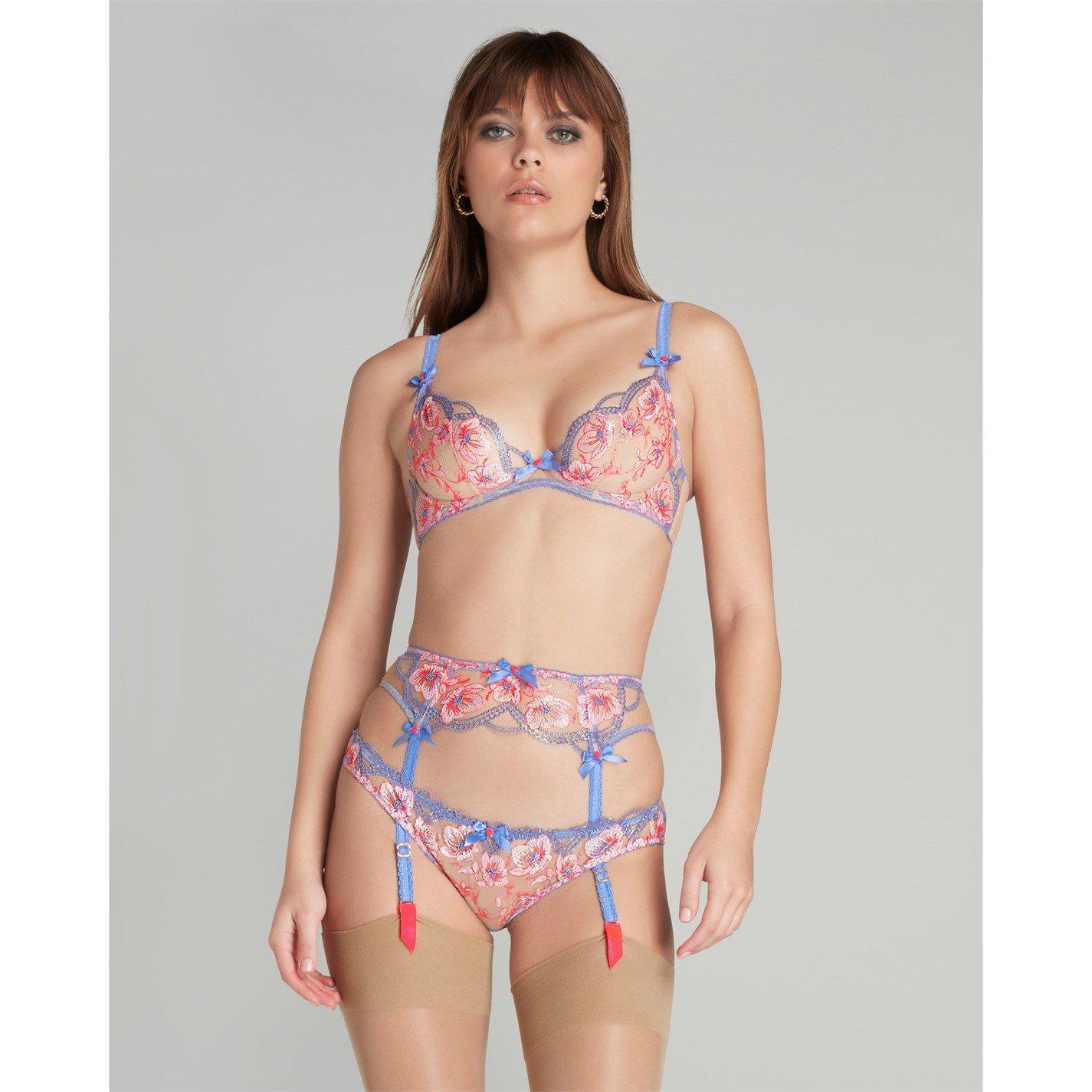 Blue/Neon Orang - Agent Provocateur - WINNETTE Suspender - 1