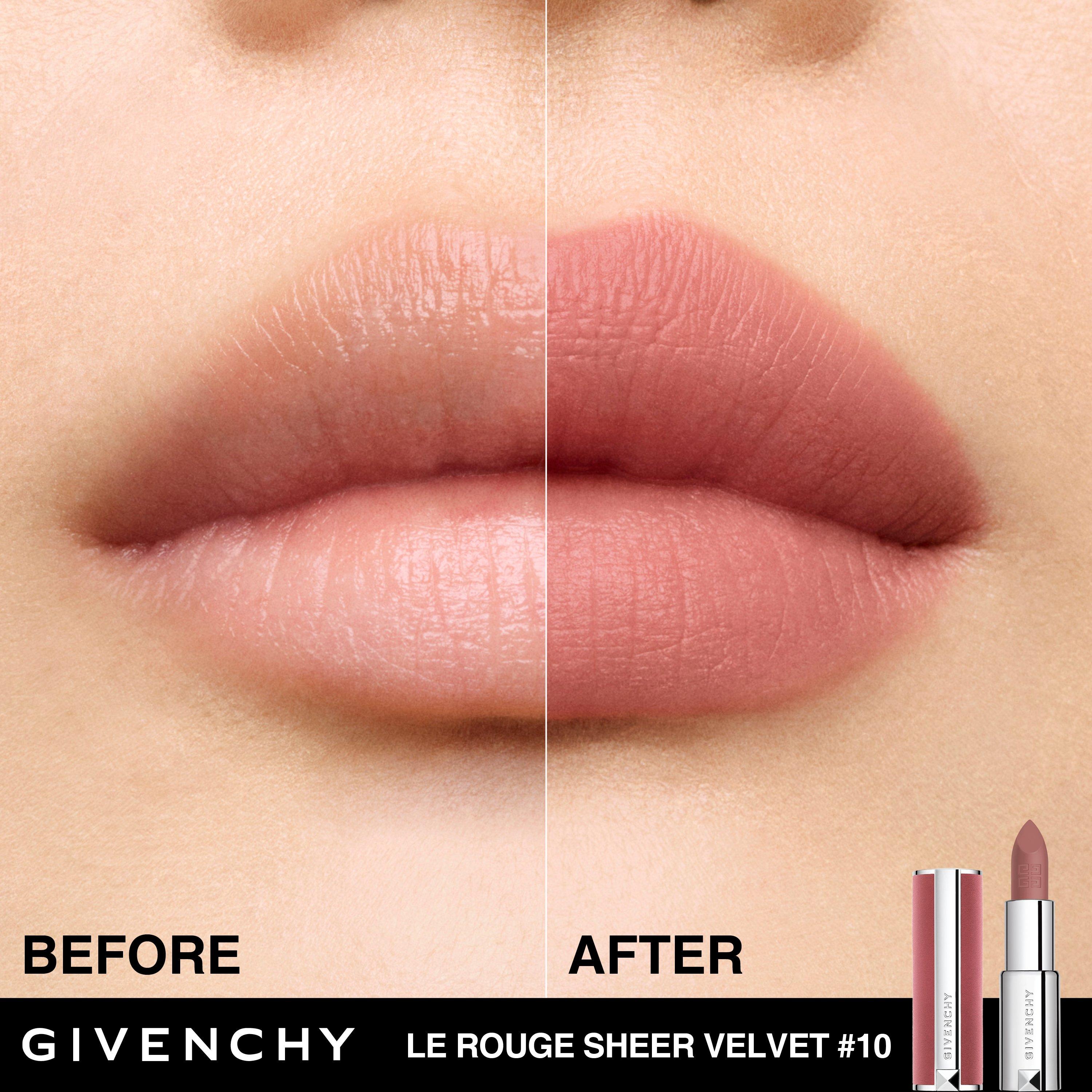 N10 Beige Nu - GIVENCHY - Givenchy, Le Rouge Sheer Velvet, refillable matte lipstick - 3