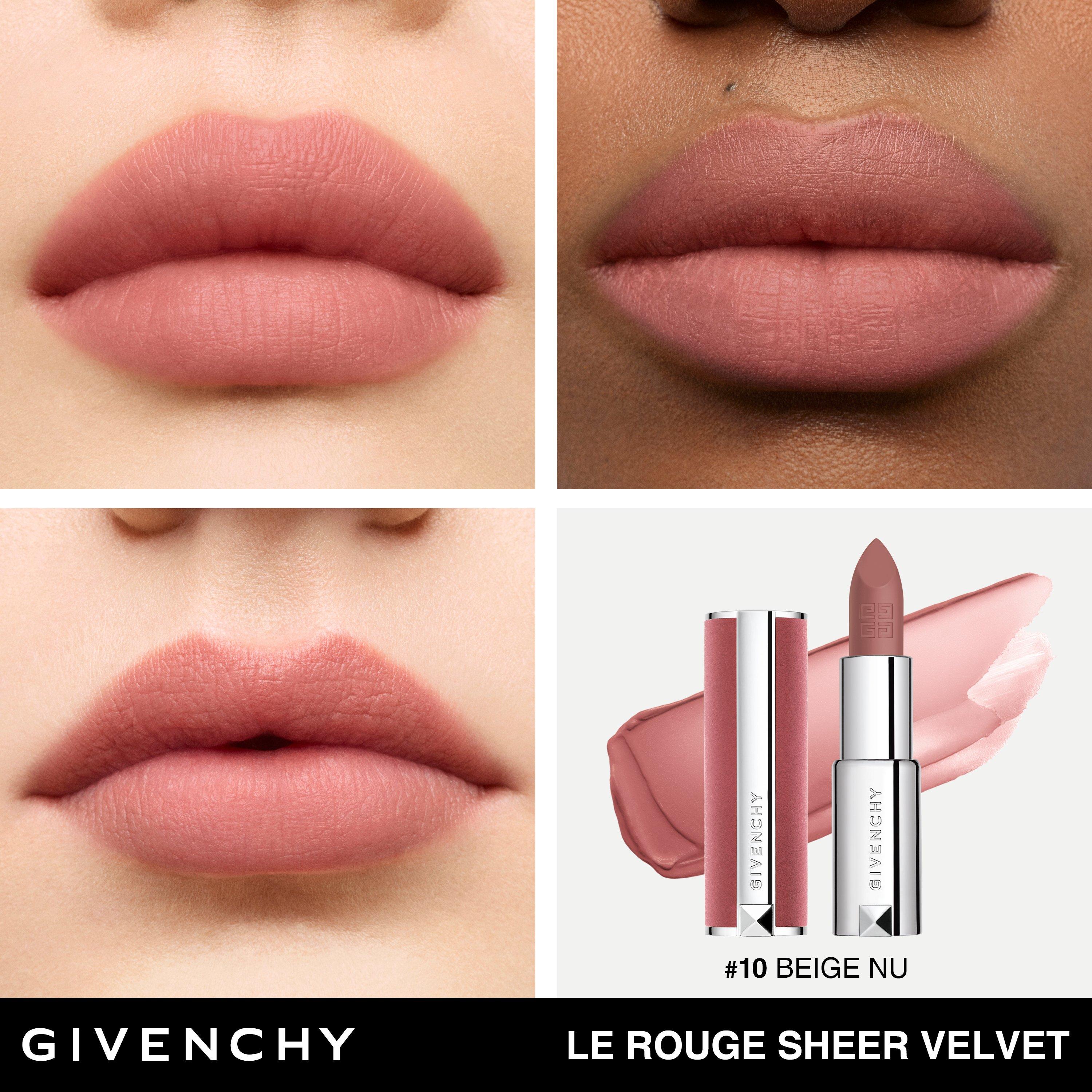 N10 Beige Nu - GIVENCHY - Givenchy, Le Rouge Sheer Velvet, refillable matte lipstick - 4