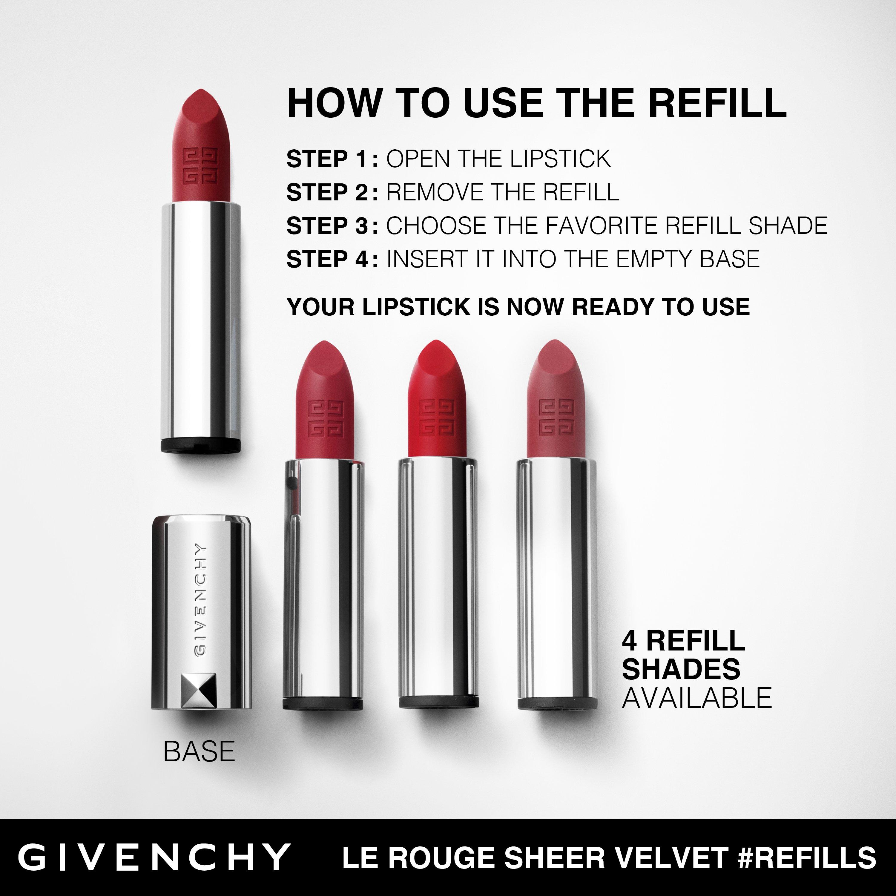 N27RougeInfusé - GIVENCHY - Givenchy, Le Rouge Sheer Velvet, matte lipstick refill - 6