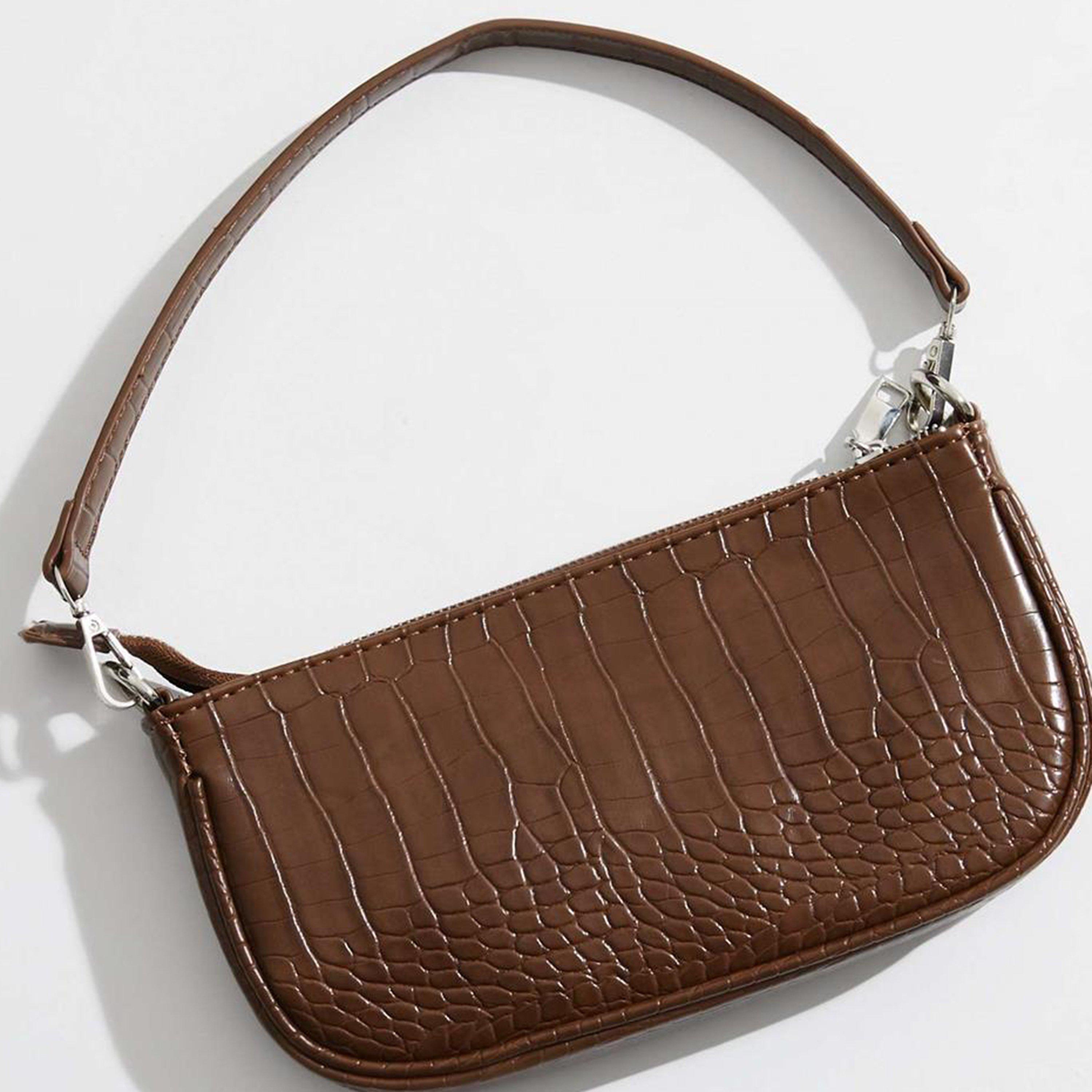 Brown - I Saw It First - ISAWITFIRST Croc Shoulder Bag - 4